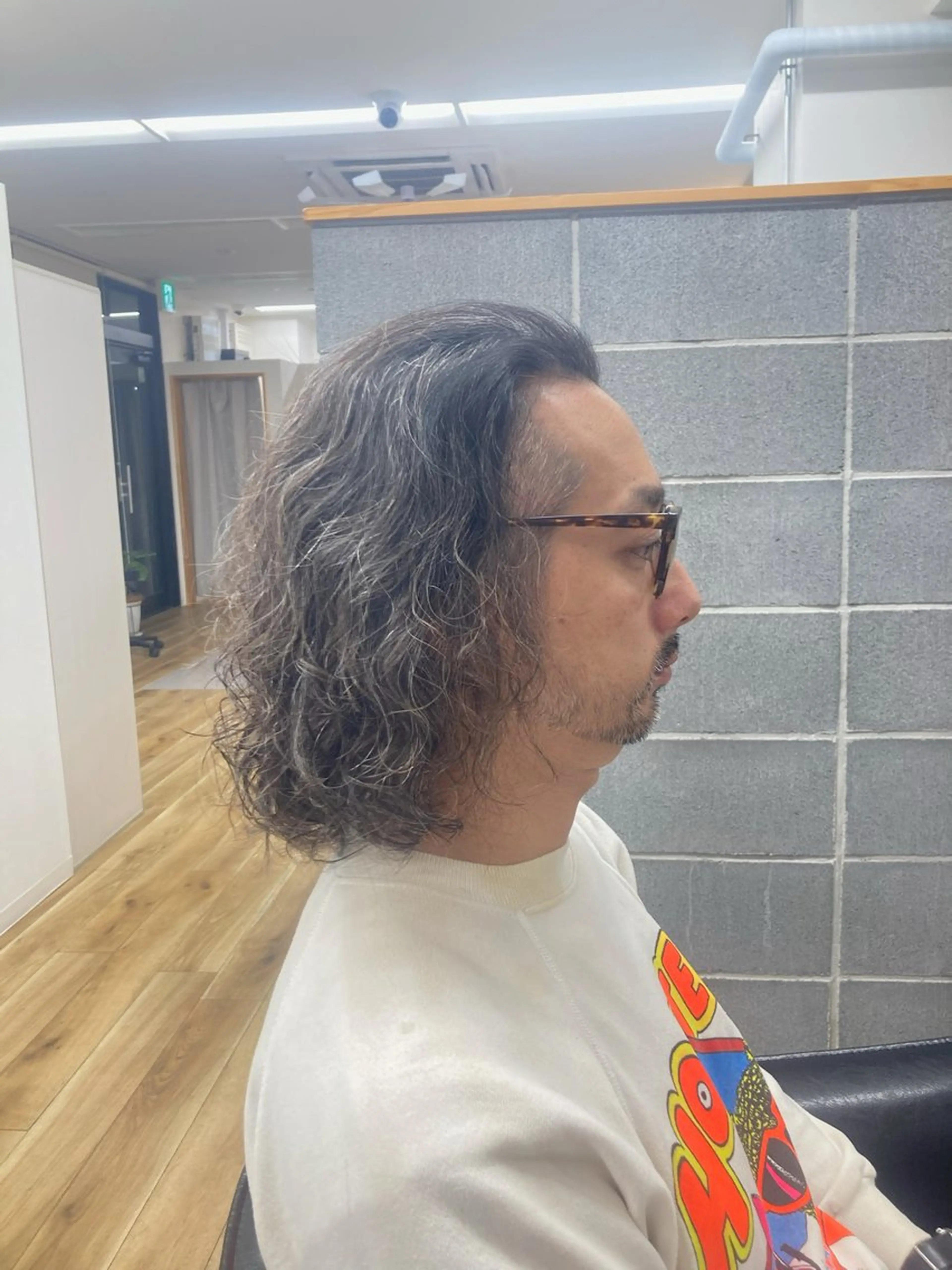 セミロング カット パーマ メンズ特化/垣見 隼人のヘアスタイル