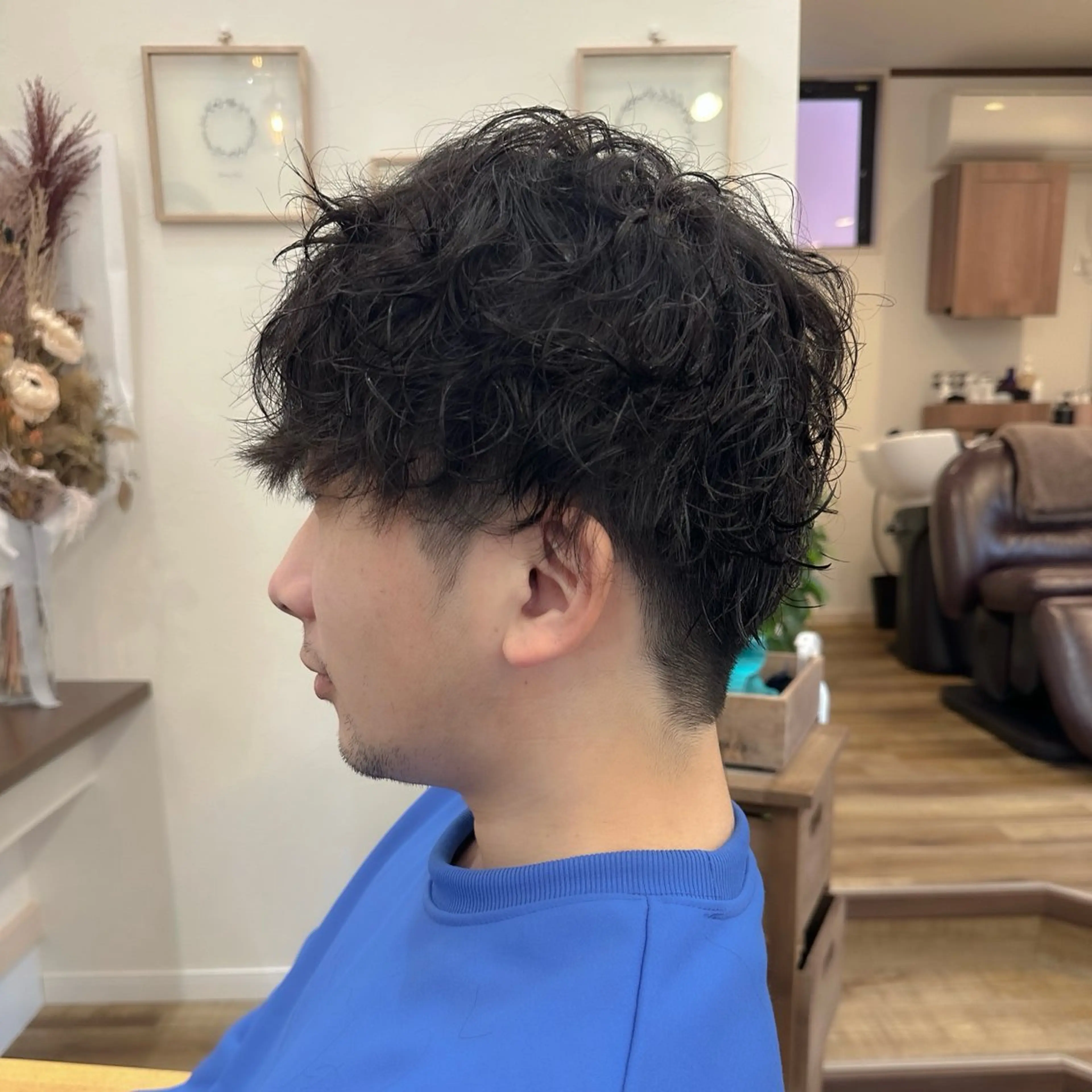 パーマ メンズ aulii【アウリィ】所属・北上尾/ショート/ 後藤　朔哉のヘアスタイル