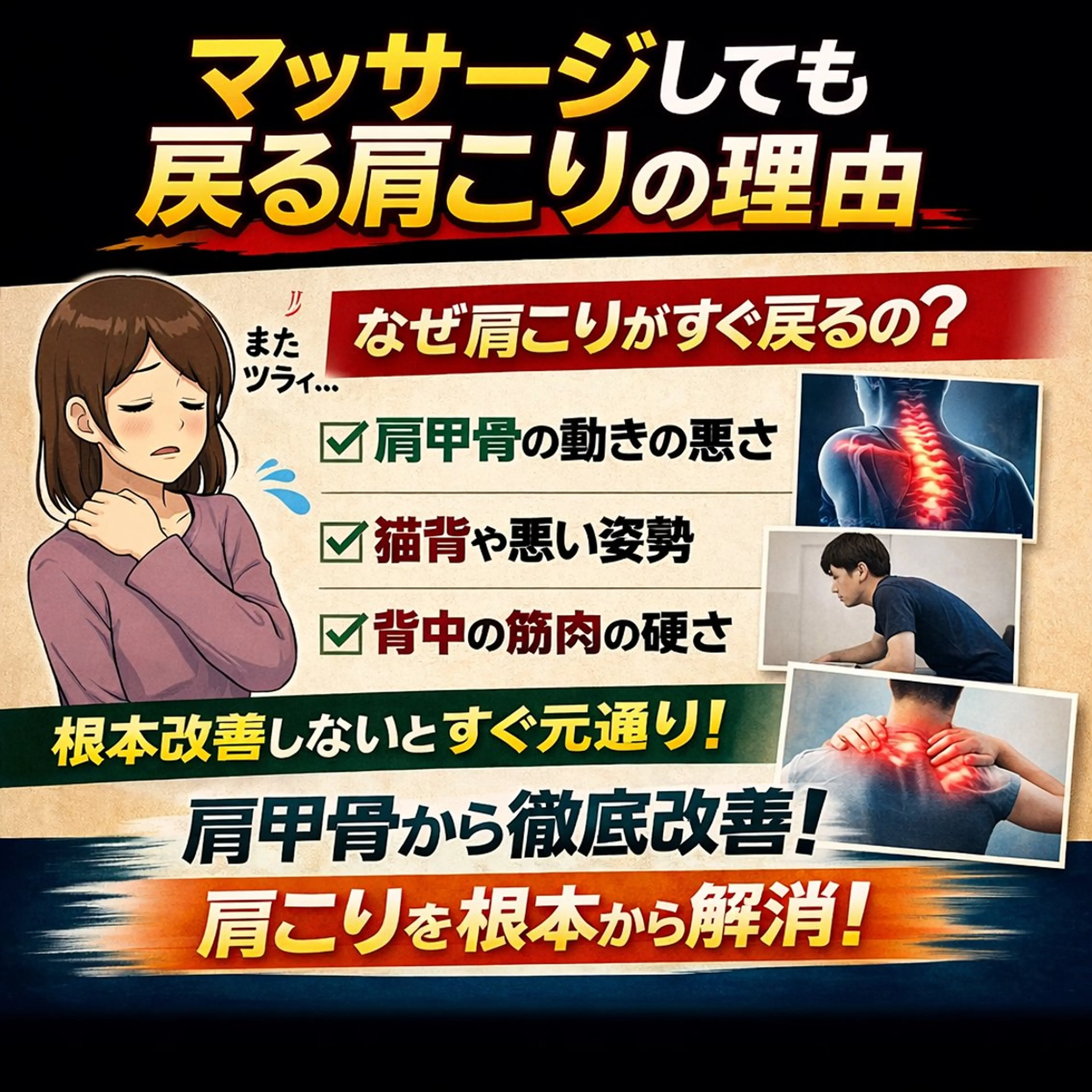 リラク とき整体院所属・『肩甲骨はがし専門』 とき整体院のエステ・リラクイメージ