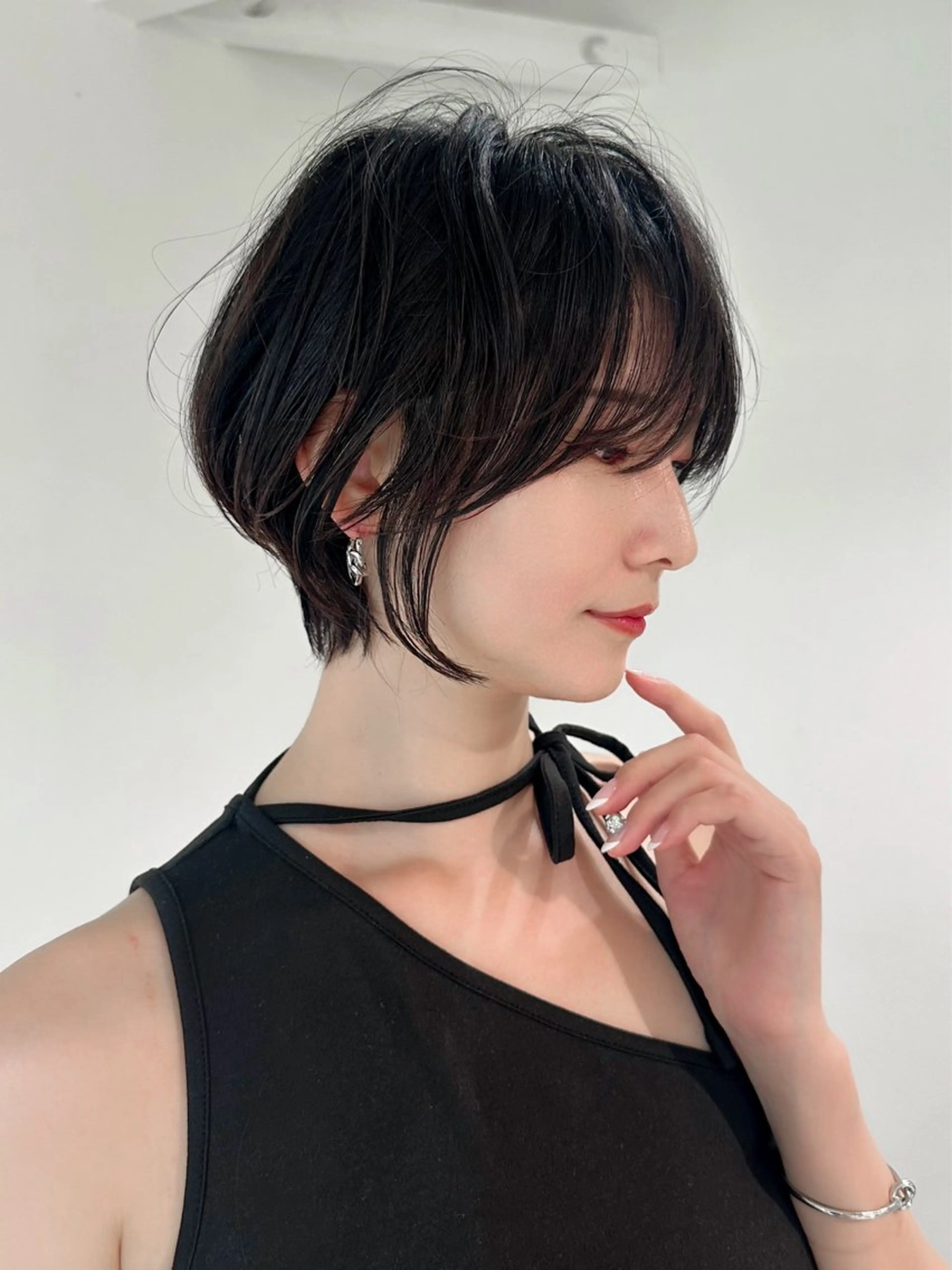 ショート ボブ 顔周りカット 髪質改善 ショートヘア 縮毛矯正 カット ヘアカラー トリートメント ヘッドスパ taiga ショート /レイヤー/矯正🌈のヘアスタイル