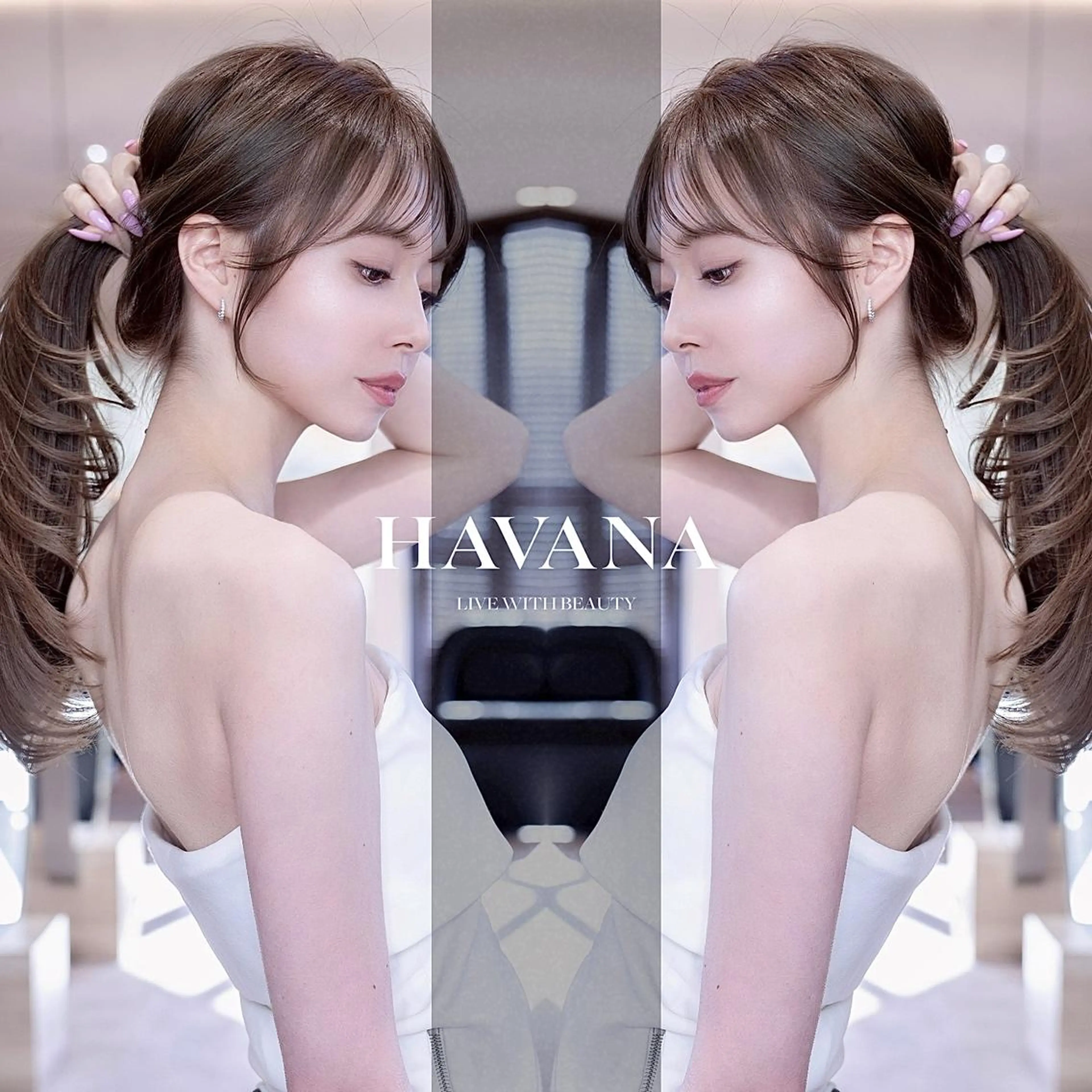 セミロング カラー カット ヘアカラー トリートメント １HAVANA.渋谷 【レイヤー/韓国】のヘアスタイル