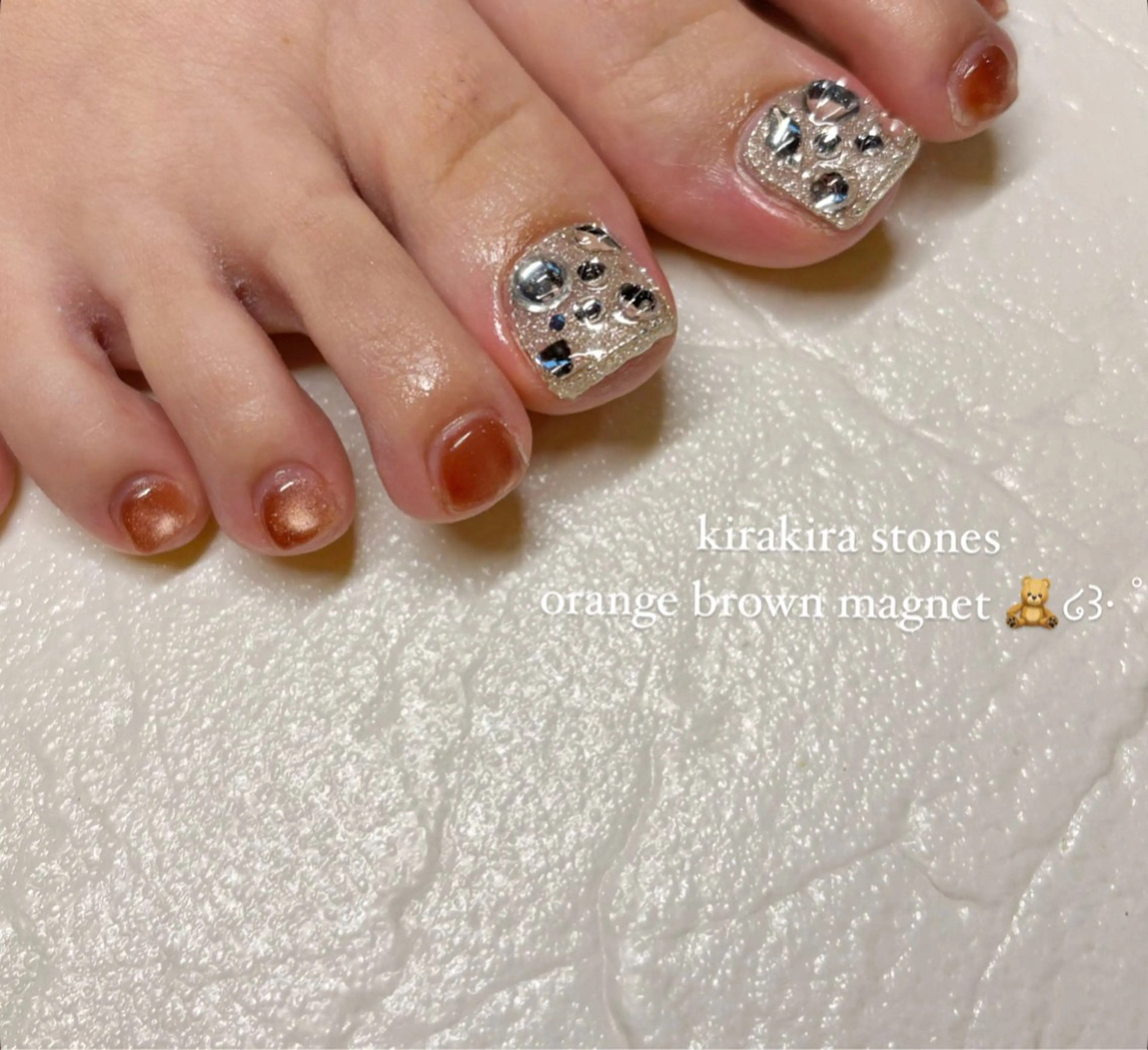 ネイル マグネットネイル フットネイル Angelique 平形/高崎のネイルデザイン