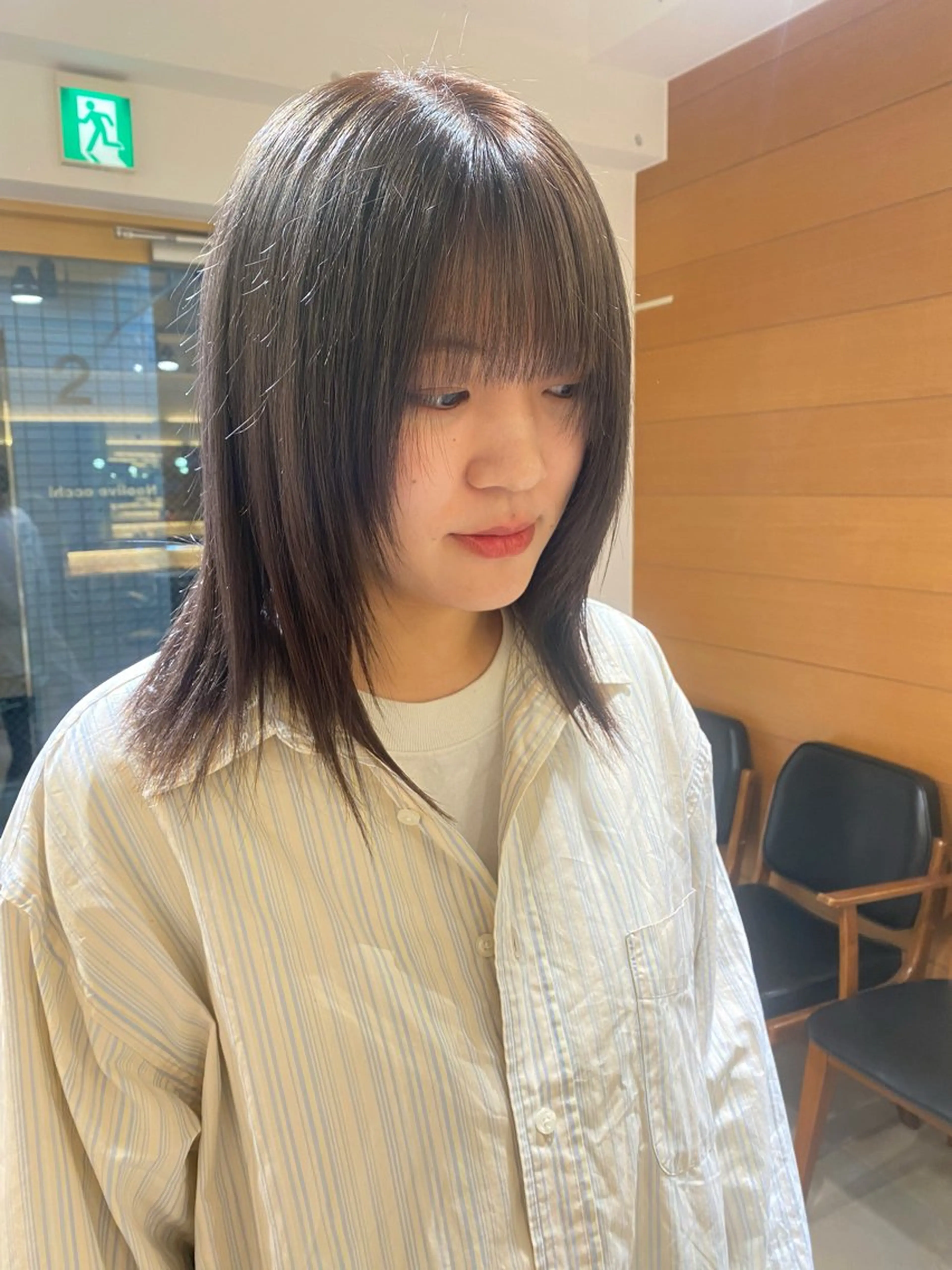 ミディアム ヘアカラー 谷川 あかりのヘアスタイル