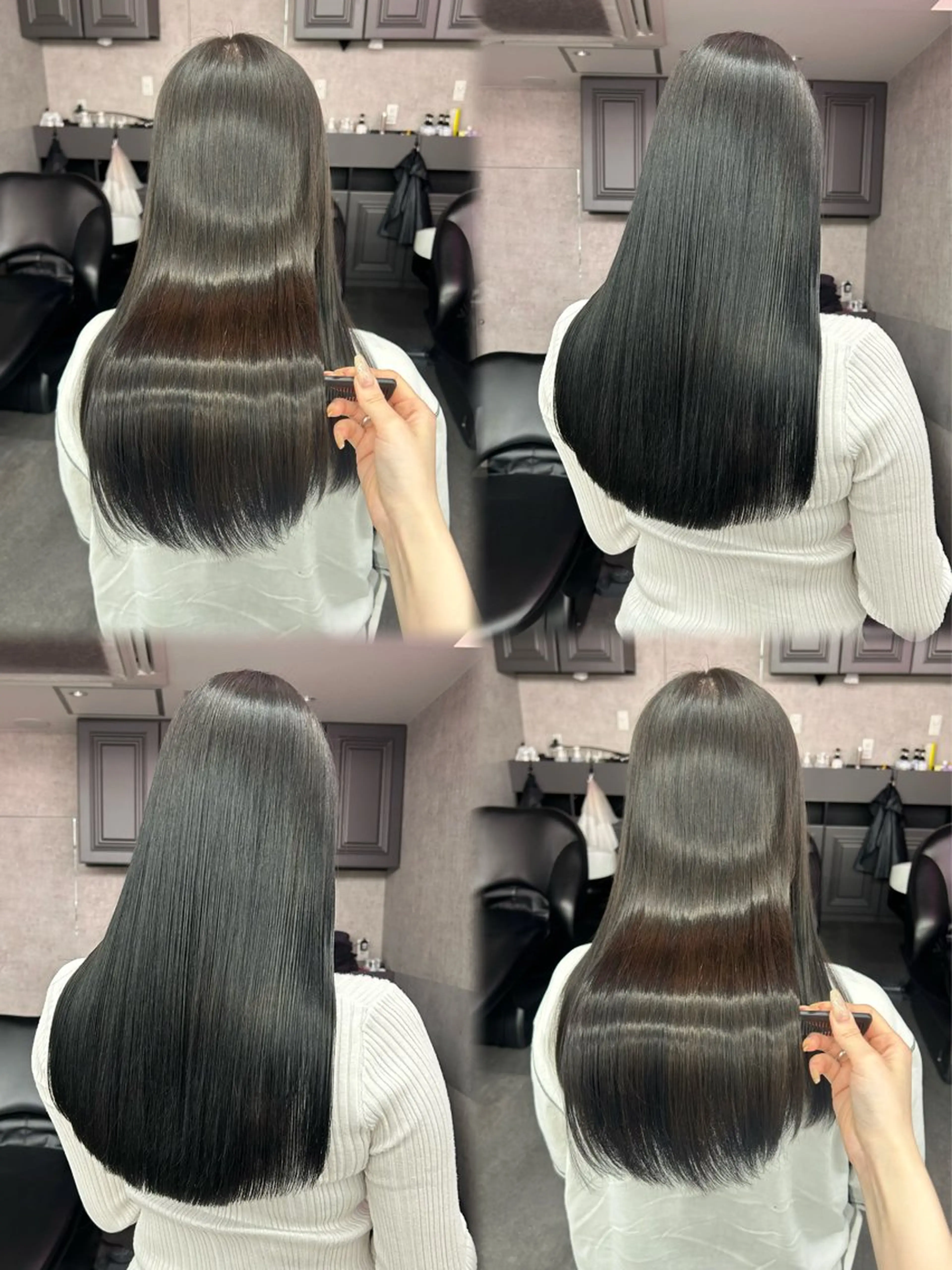 ロング カット 縮毛矯正 トリートメント 透明感ヘアカラー chiharuのヘアスタイル