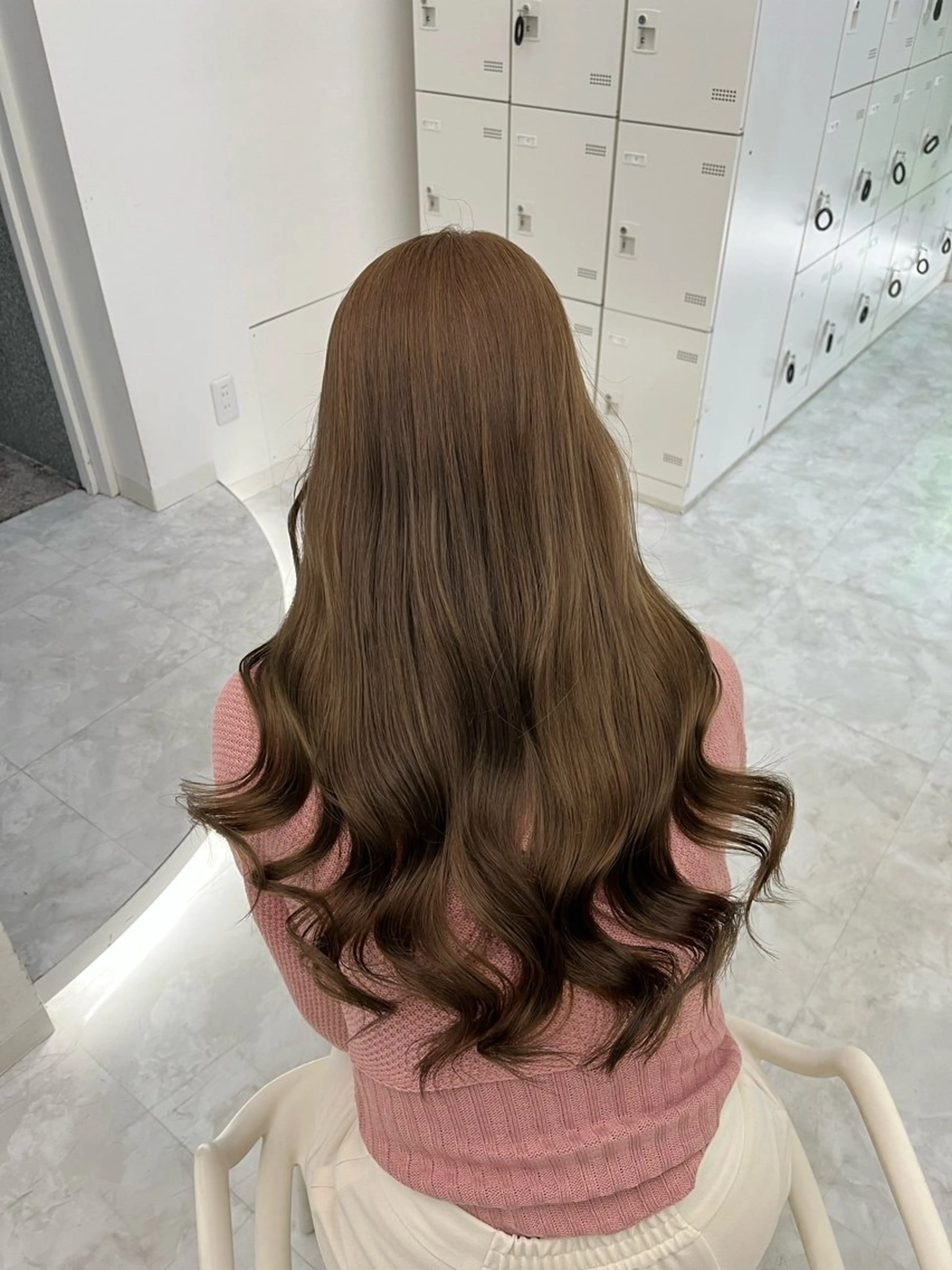 セミロング カラー ブリーチなし🤍透明 感カラー🤍しゅうじのヘアスタイル