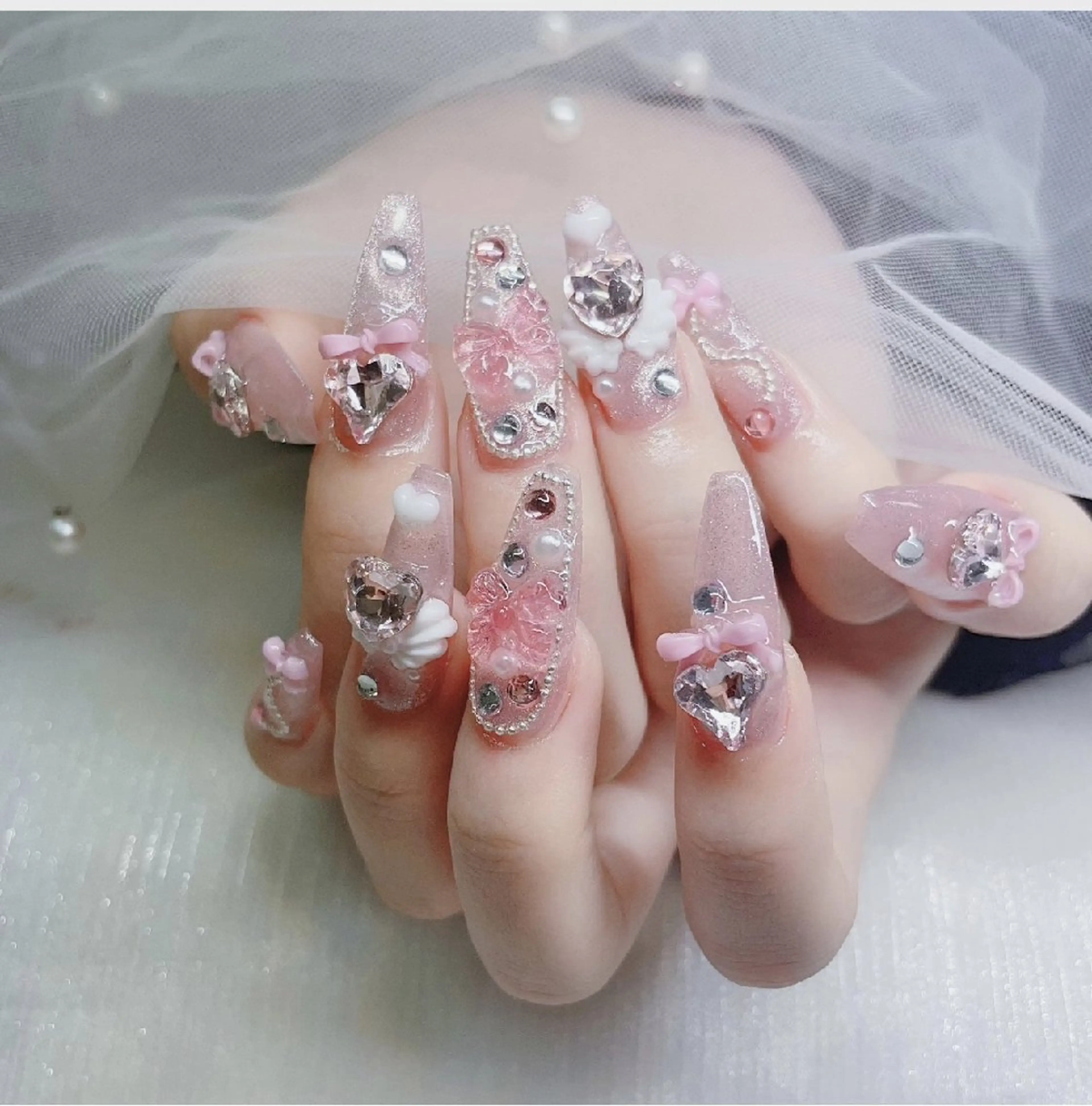 ネイル Sara/3Dチップ 長さたし専門店のネイルデザイン