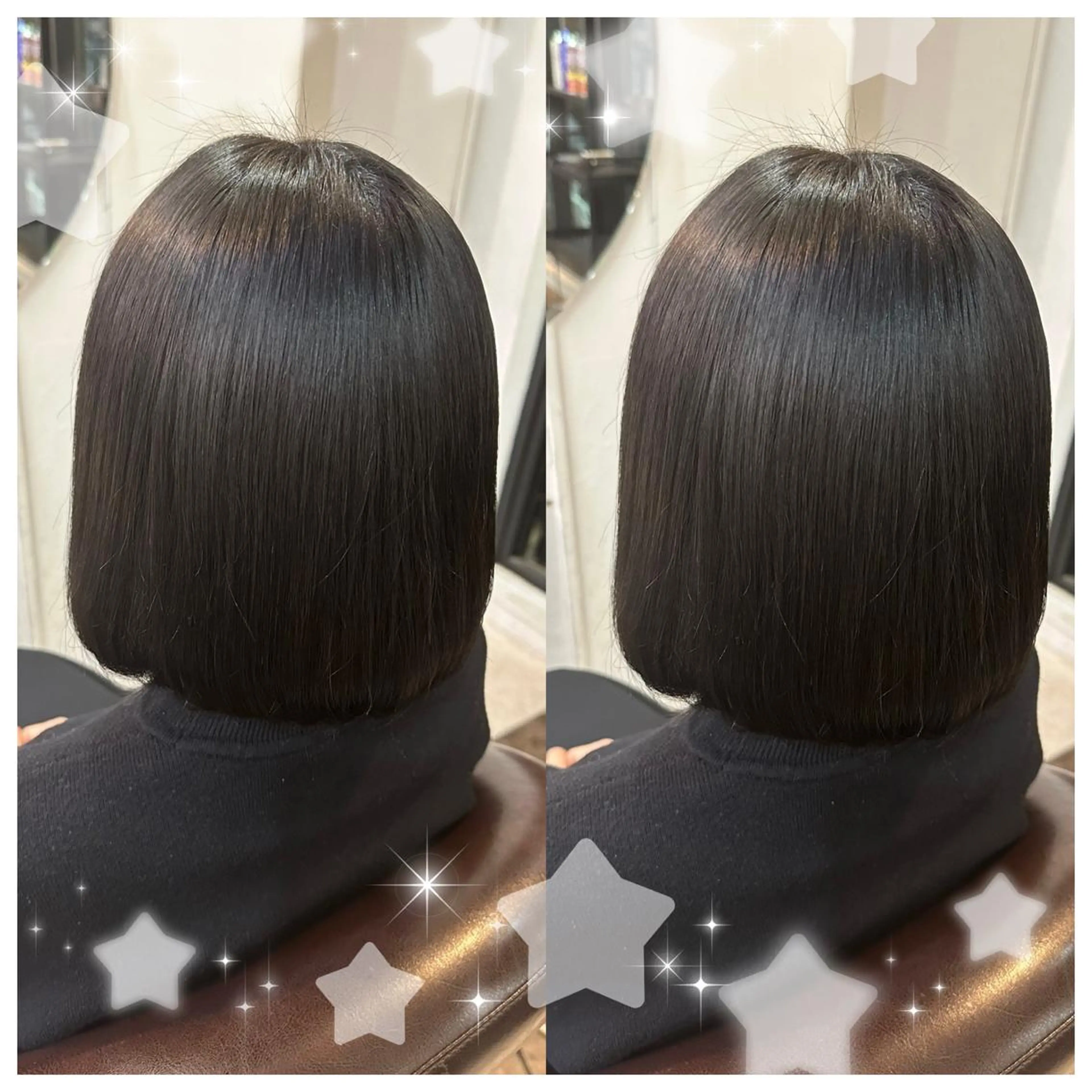 ミディアム カラー シールエクステ バレイヤージュ 黒髪 ブリーチ ブルーカラー セキグチ💞 lilaのマツエク・マツパデザイン