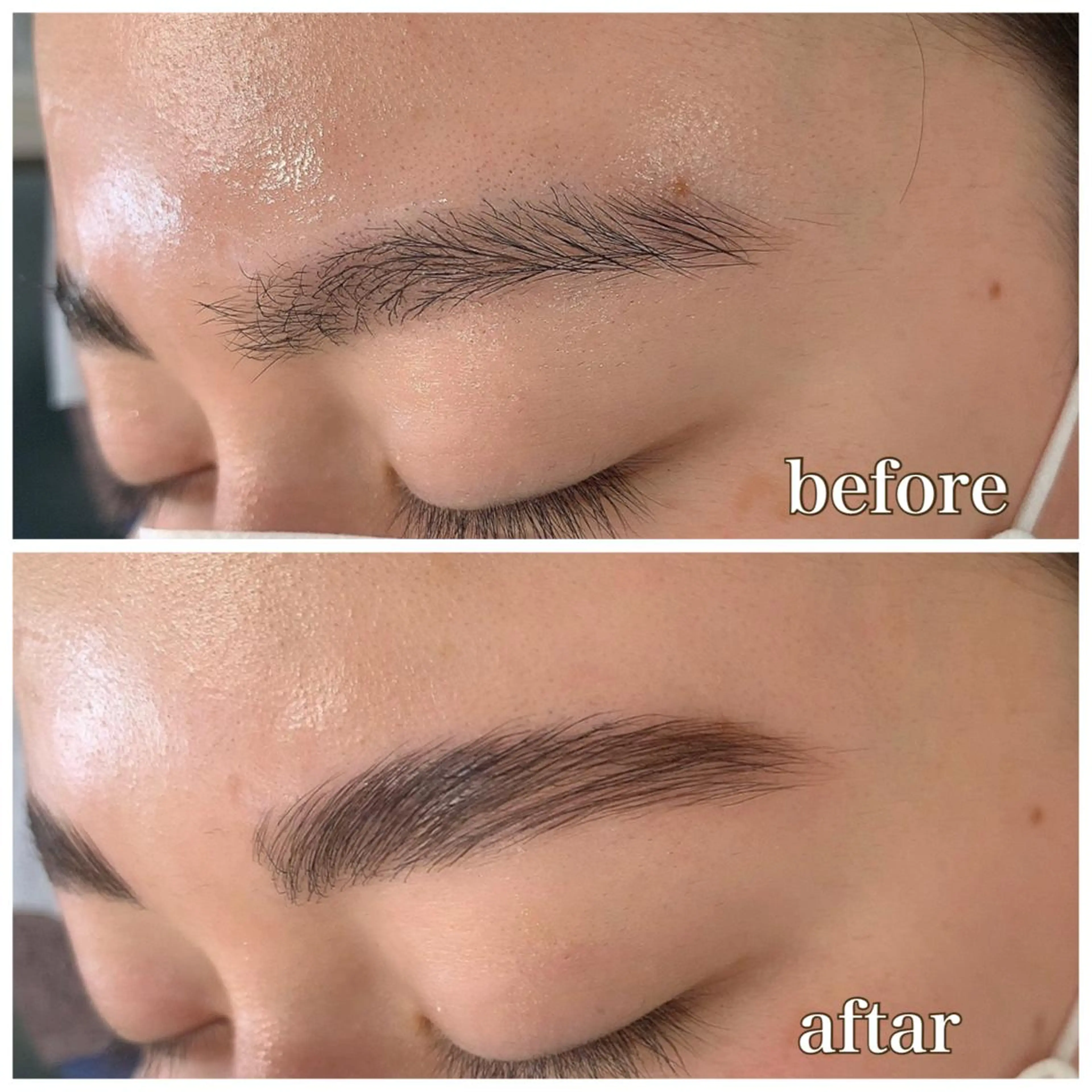 アイブロウ ハリウッドブロウリフト 眉毛ワックス脱毛 koyama harukaのマツエク・マツパデザイン