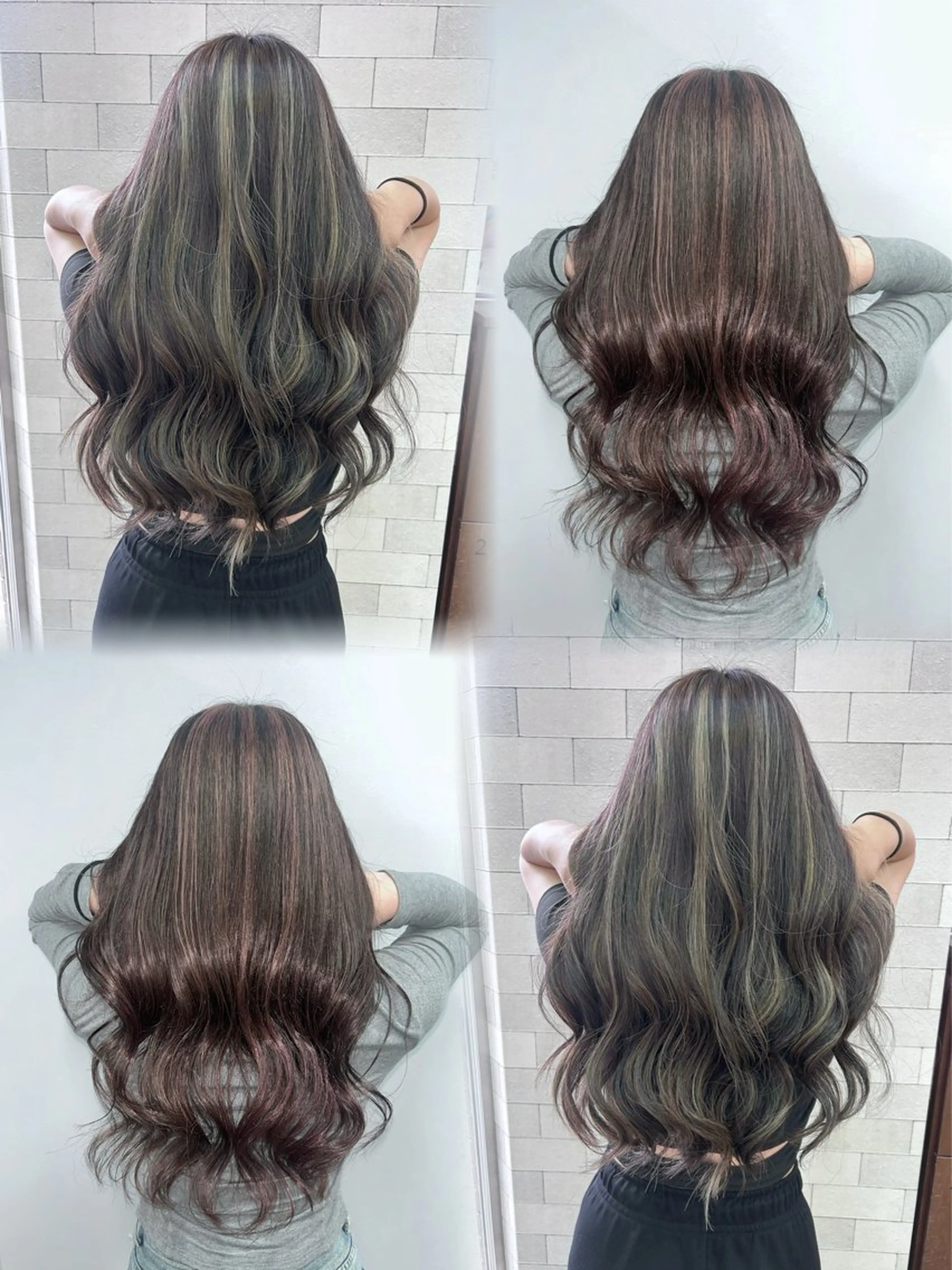 ロング ハイライト ヘアカラー ハイトーン×艶カラー 🤍MIZUKIのヘアスタイル