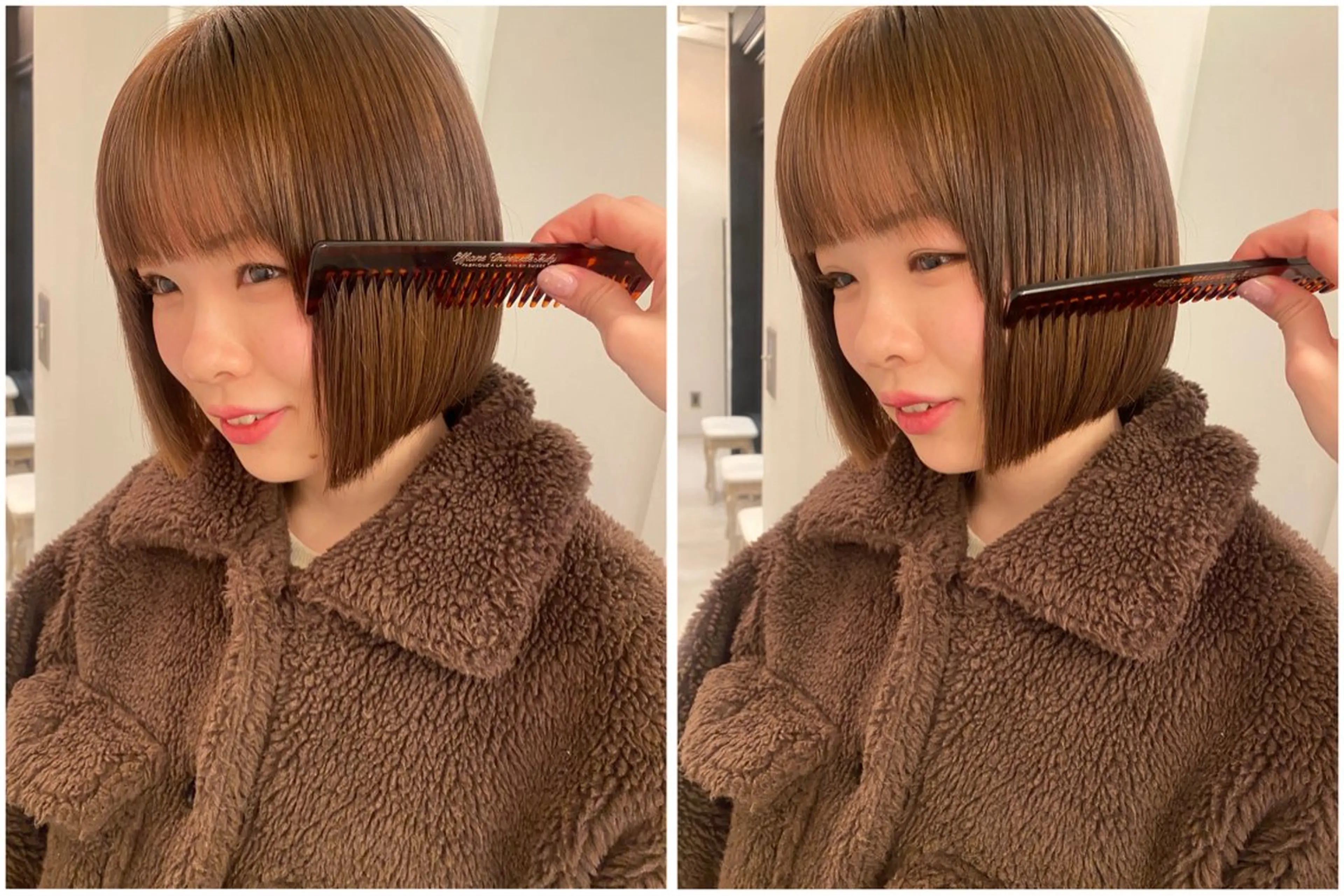 ショート カラー カット riria/ボブ /ブラウンカラー🎀のヘアスタイル