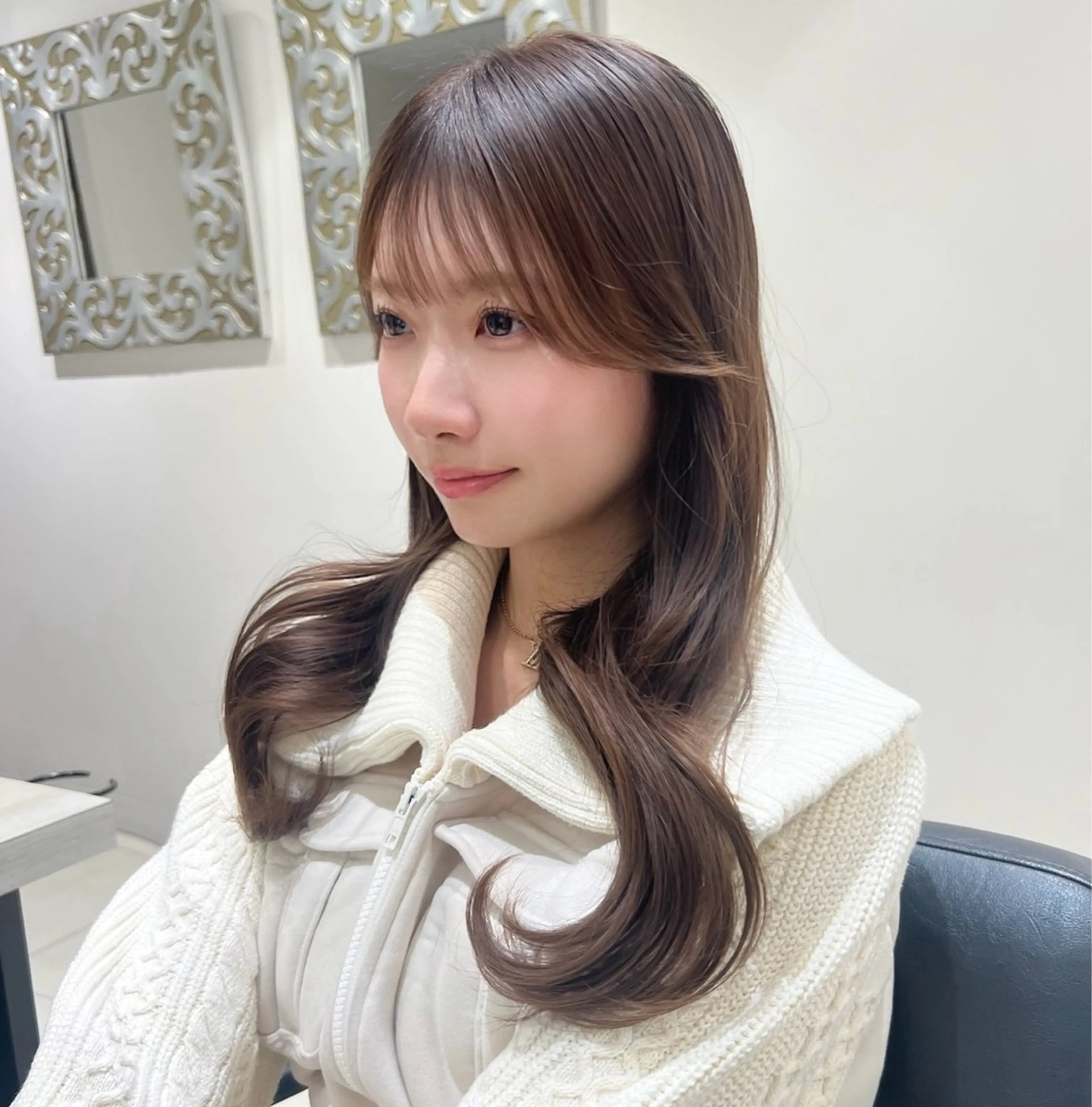 ロング ケアカラー Euphoria新宿店所属・韓国ヘア、カラー/ 縮毛矯正/SHOKIのヘアスタイル