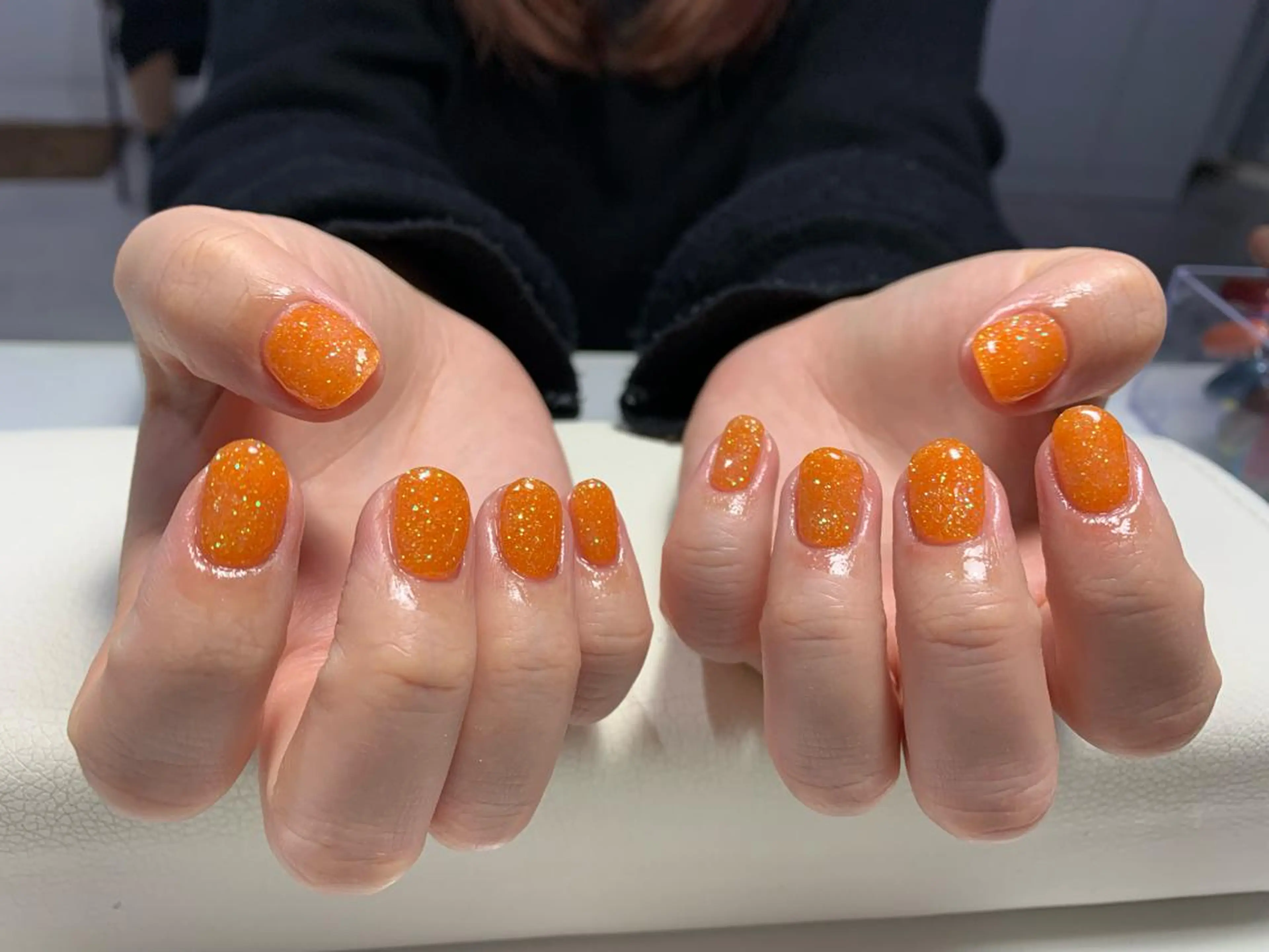 ネイル ラメ(グリッター) オレンジ ifeel-Rose所属・💐 𝙍𝙀𝙉𝘼のヘアスタイル