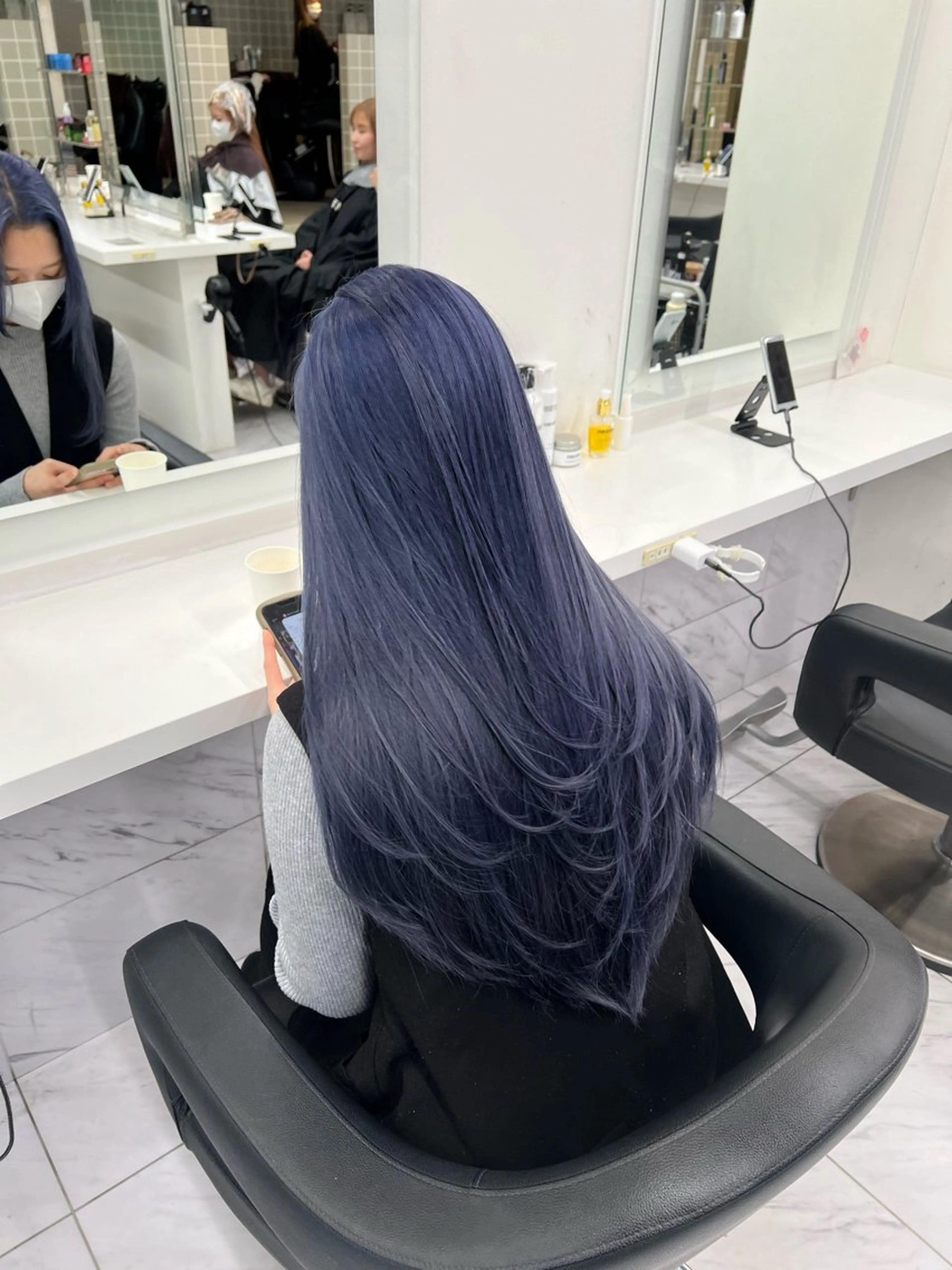 ロング カラー ヘアカラー 韓国レイヤーカット /REIのヘアスタイル