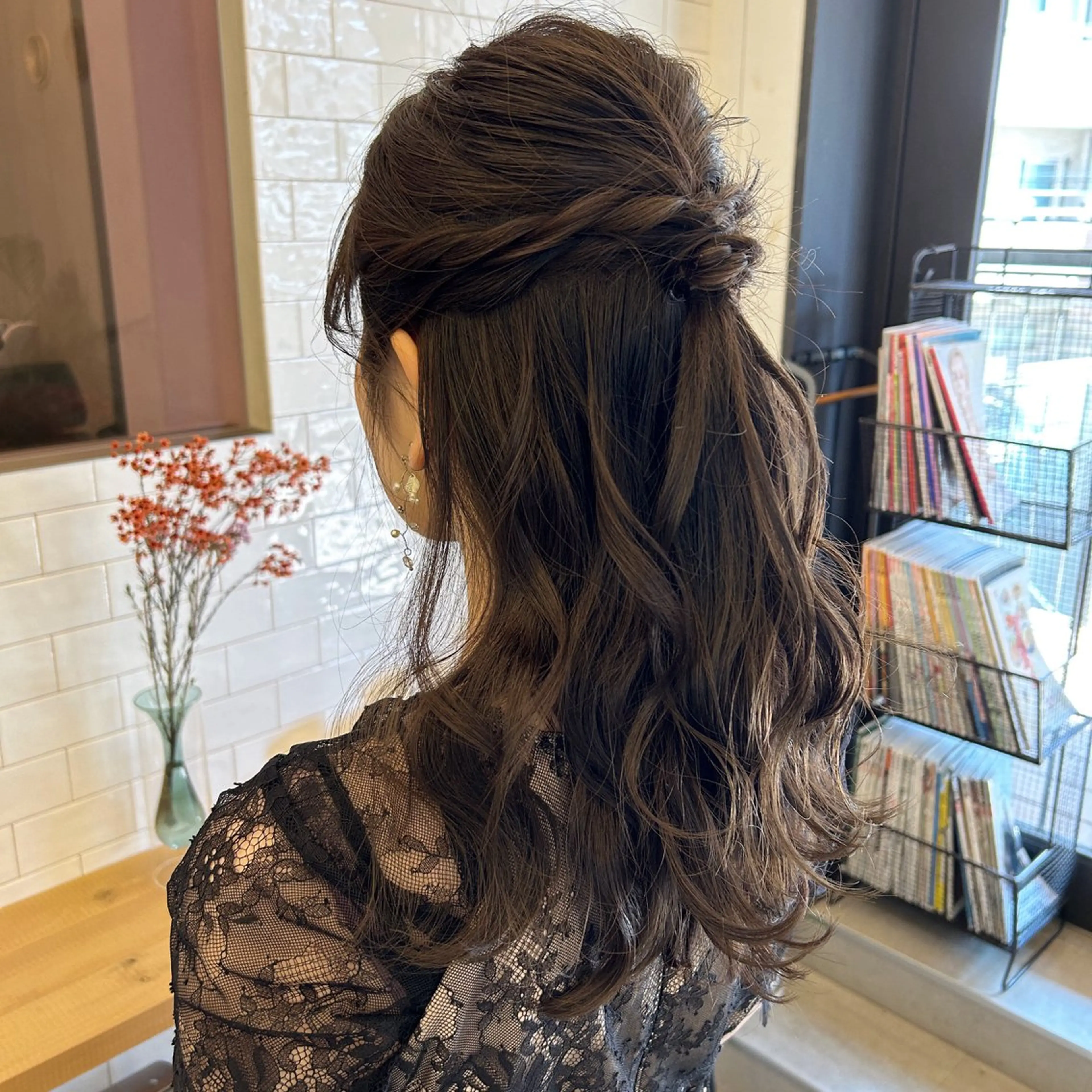 セミロング カット トリートメント ヘッドスパ ヘアセット ヒロミ/アレンジ/ アンニュイ/透け感のヘアスタイル