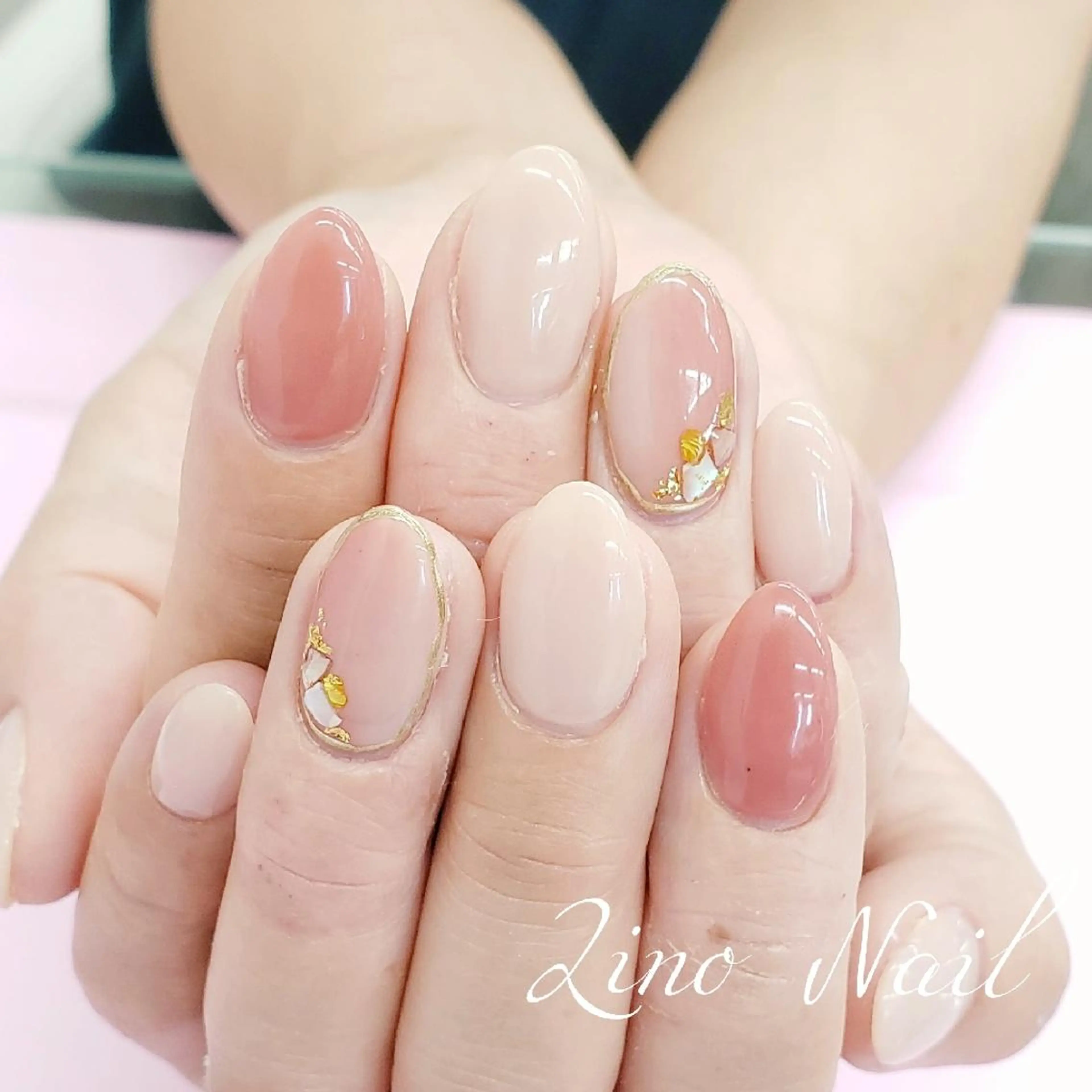 ネイル ジェルネイル グラデーション ニュアンスネイル パラジェル シンプルネイル Lino Nailのネイルデザイン