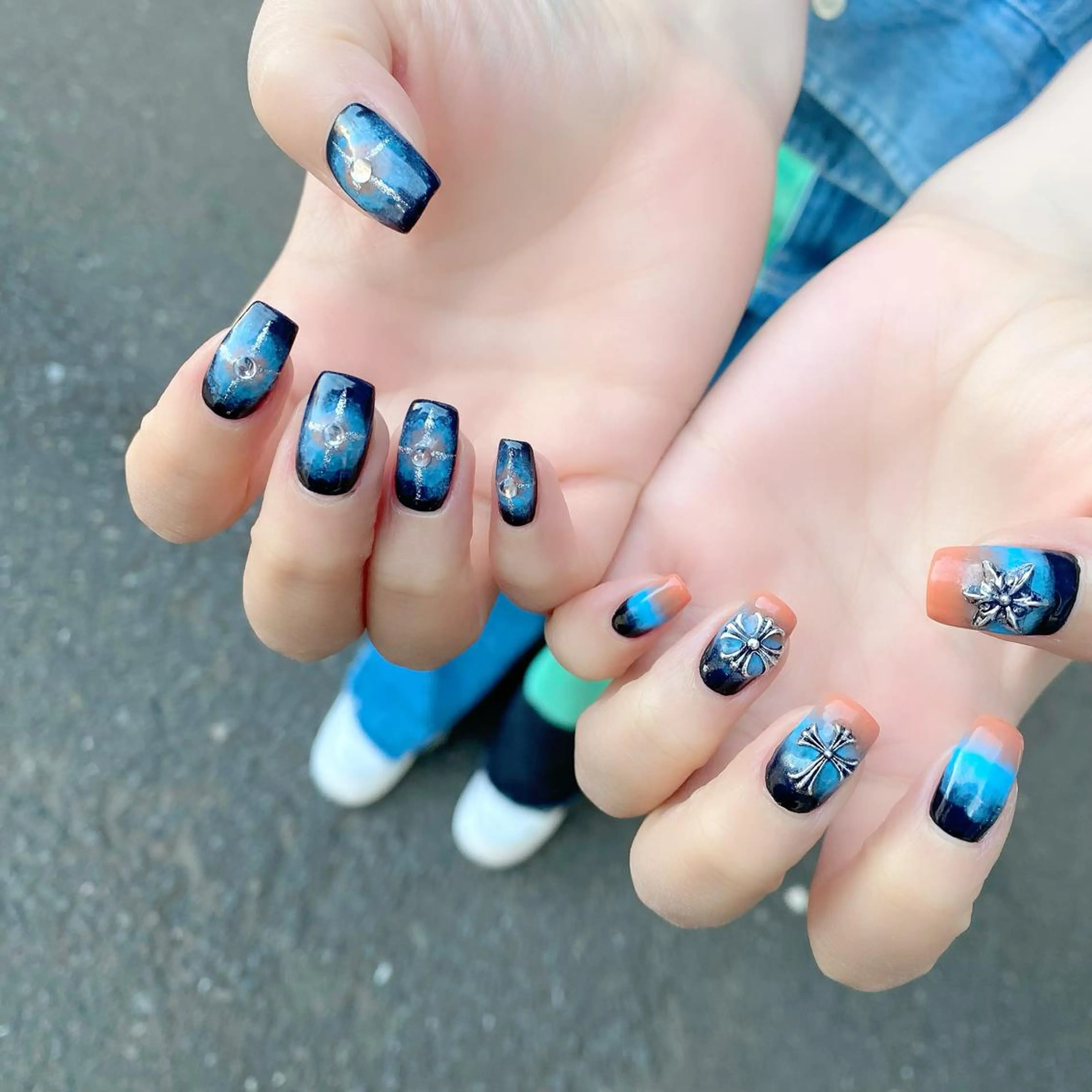 ネイル シルバー 夏ネイル Salon Ｋのネイルデザイン