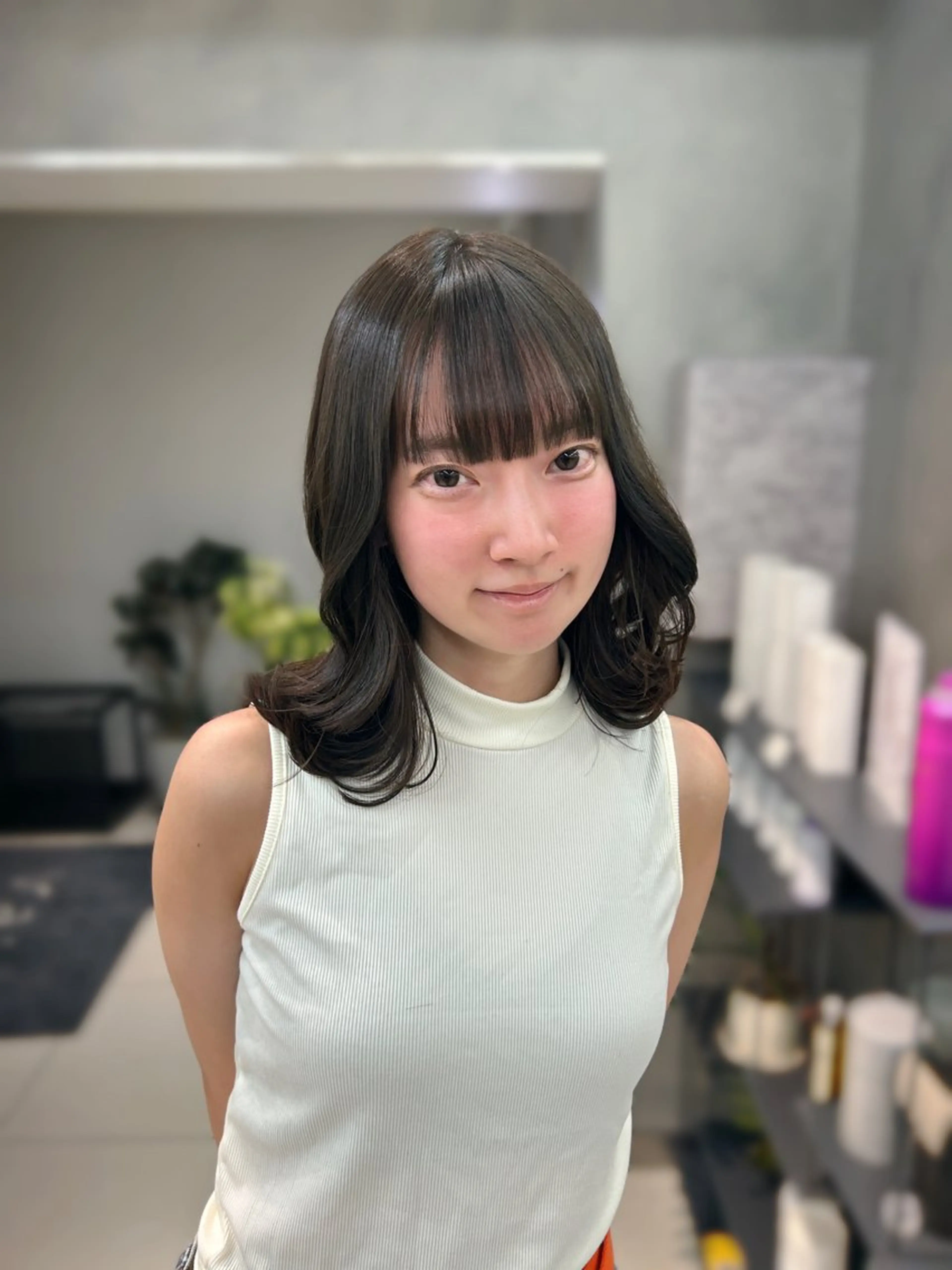 セミロング レイヤー×ツヤカラー 渋谷/kougaのヘアスタイル