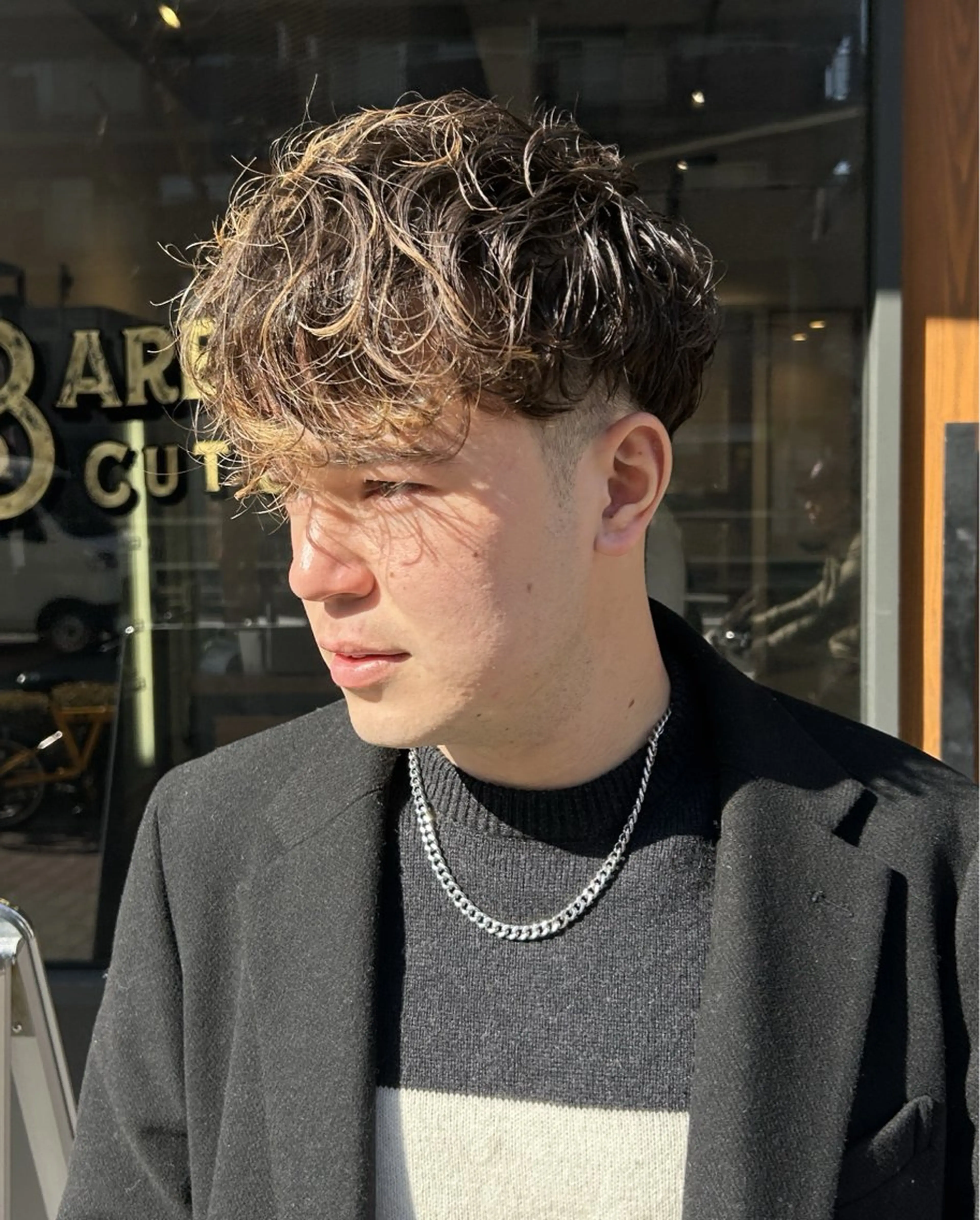 ショート パーマ FREAK BARBER SHOP河原町三条店所属・本多 伸丞のヘアスタイル