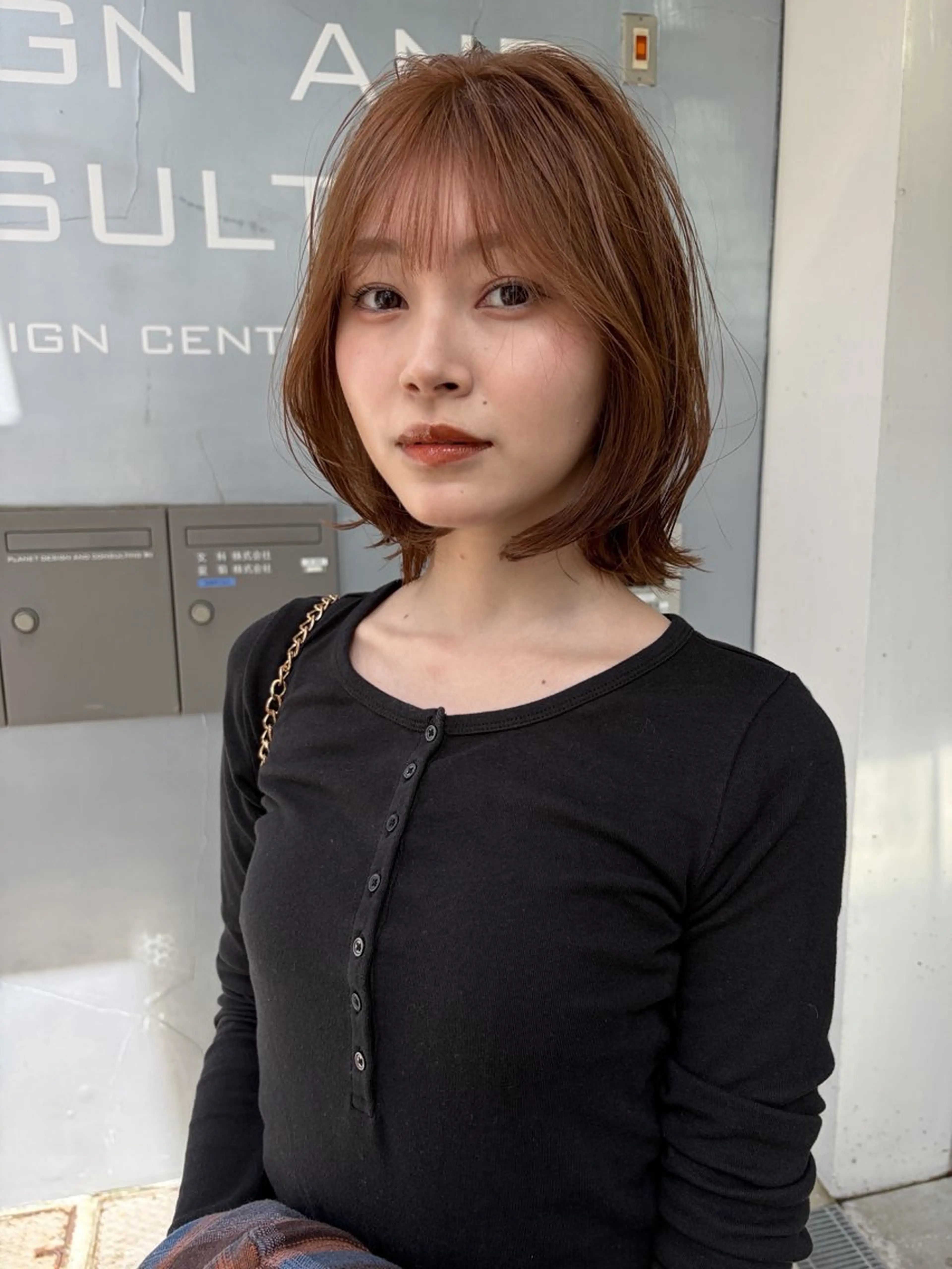 ミディアム カラー カット ヘアカラー トリートメント ブリーチなしWカラー /赤み消し/トモキのヘアスタイル