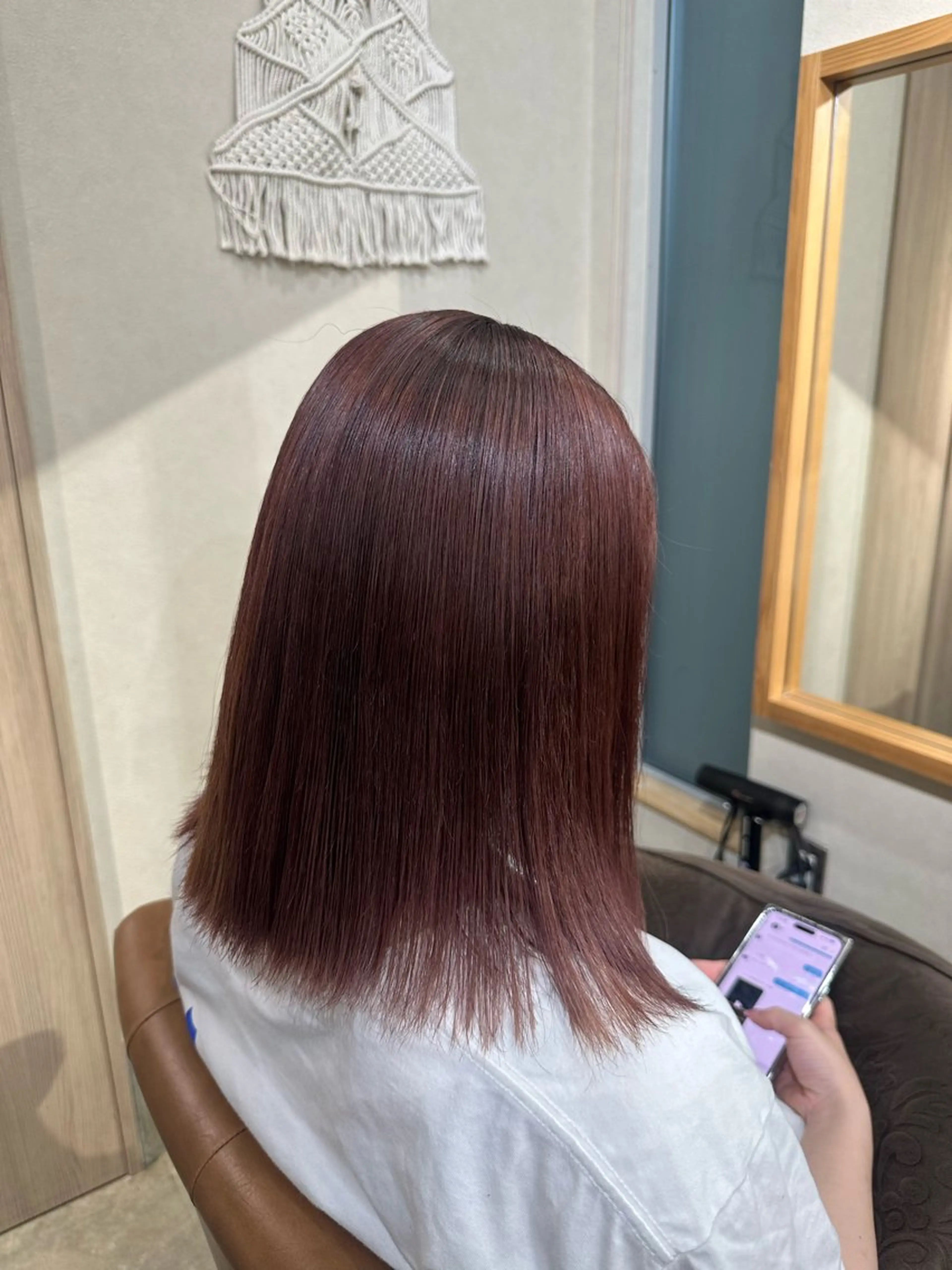 ミディアム ヘアカラー 大石 楓のヘアスタイル