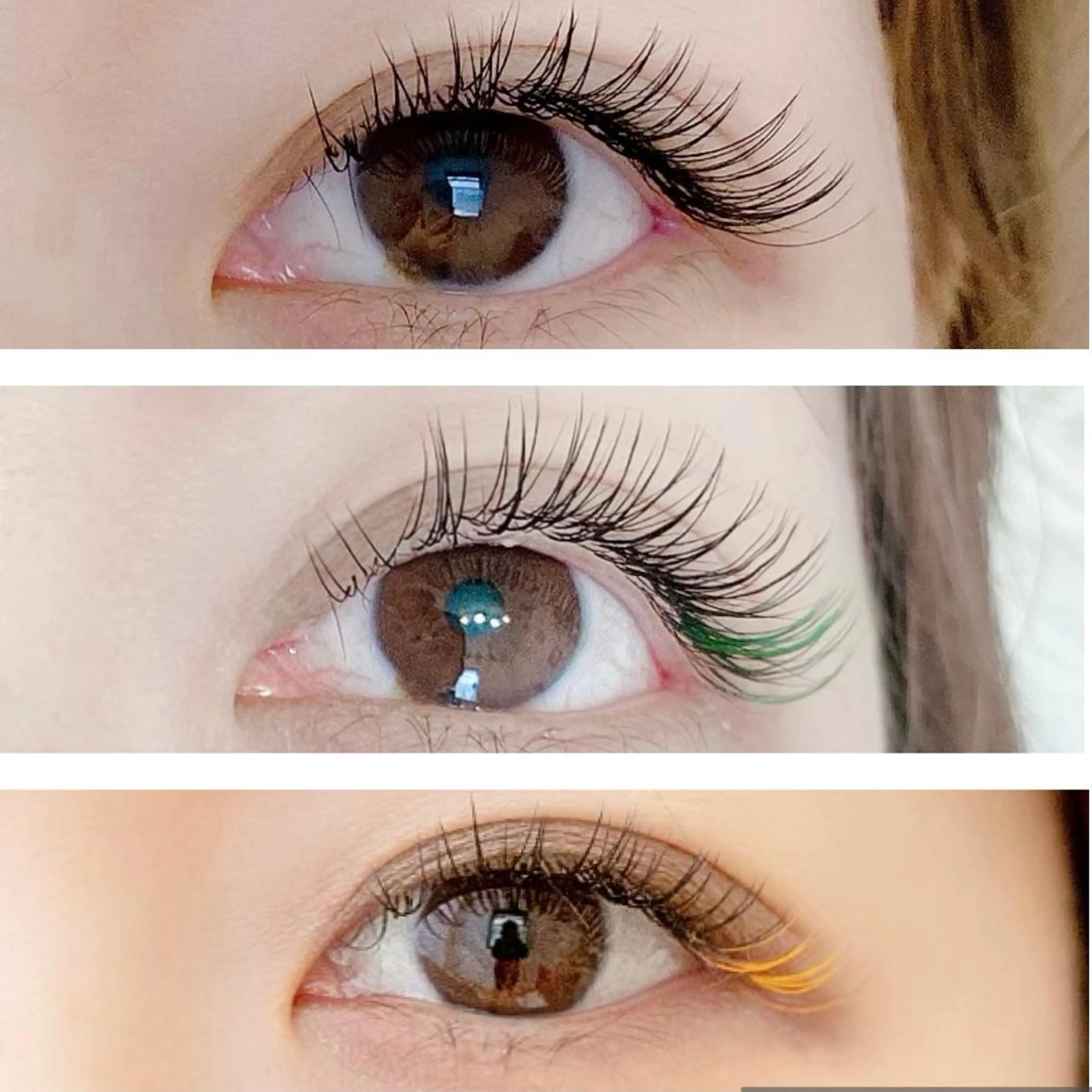 カラー マツエク・マツパ 黒髪 ブラウンカラー オレンジ オレンジブラウン カラーマツエク マツエク 2nd-room  ｕｌｕ RINAの眉毛・アイブロウイメージ