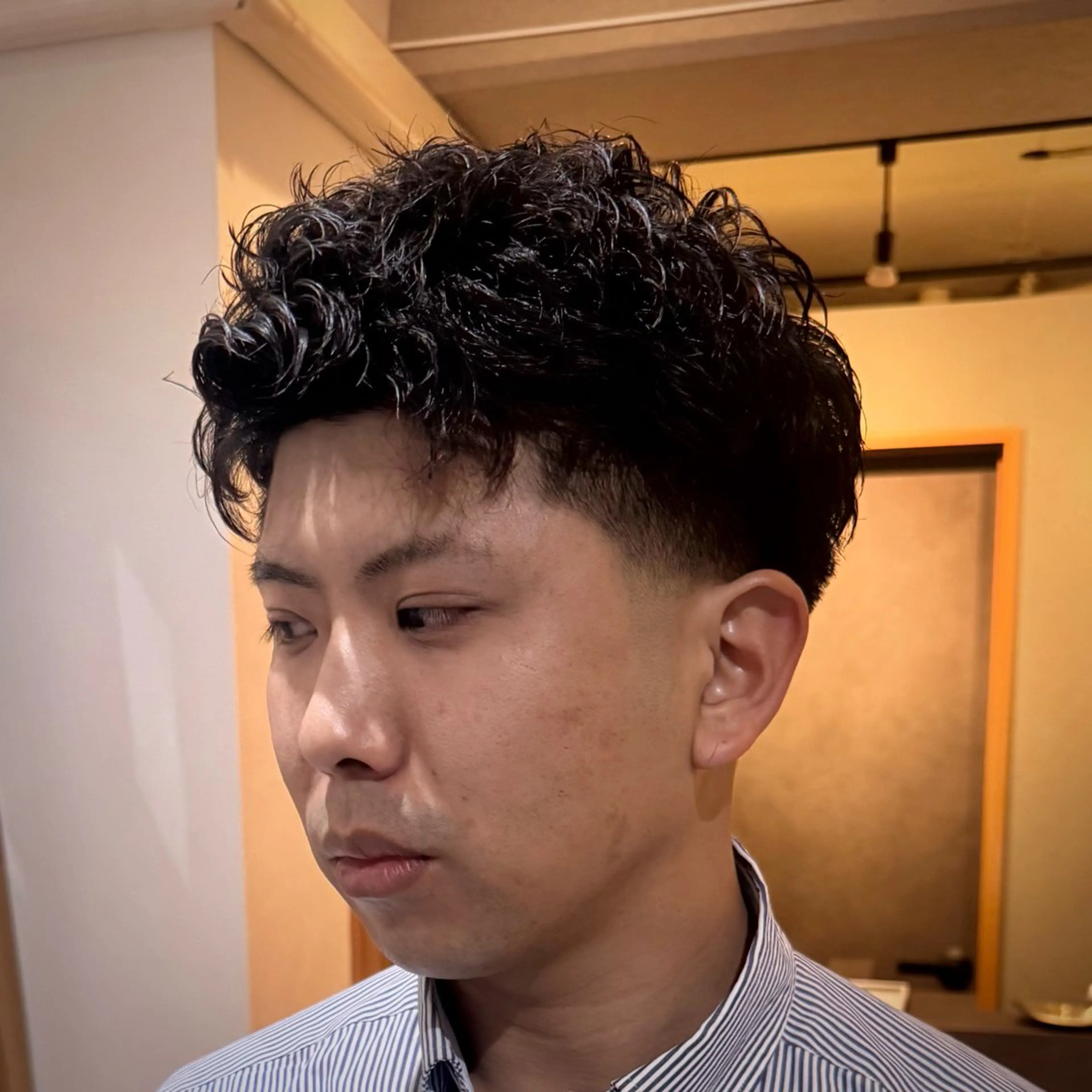 ショート パーマ メンズ フェードカット カット パーマ GLADMAN'S CUT CLUB 立川所属・立川メンズカット/ メンズパーマ💈三上のヘアスタイル