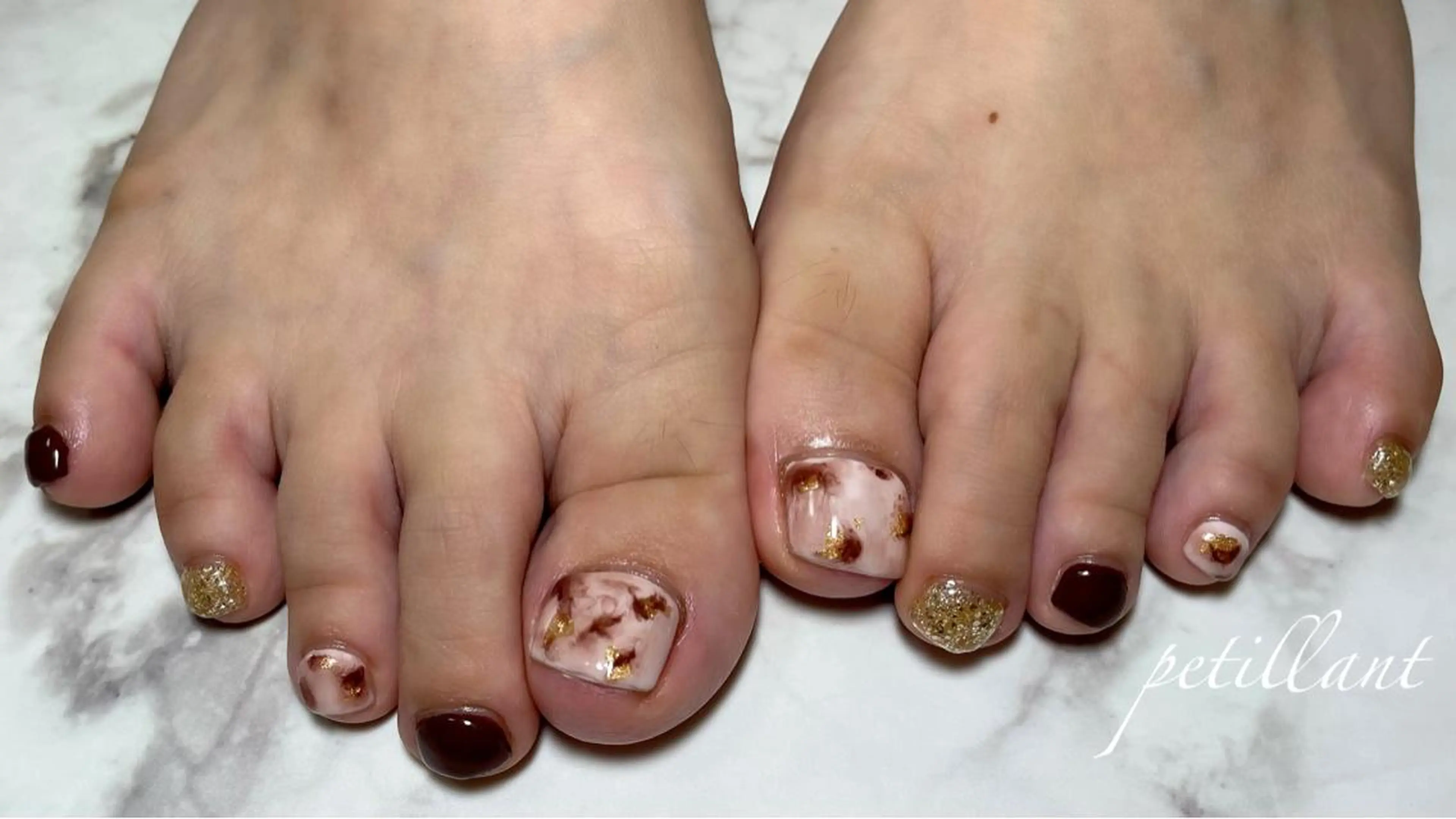 ネイル アートネイル フットネイル シンプルネイル petillant所属・nail salon petillantのネイルデザイン