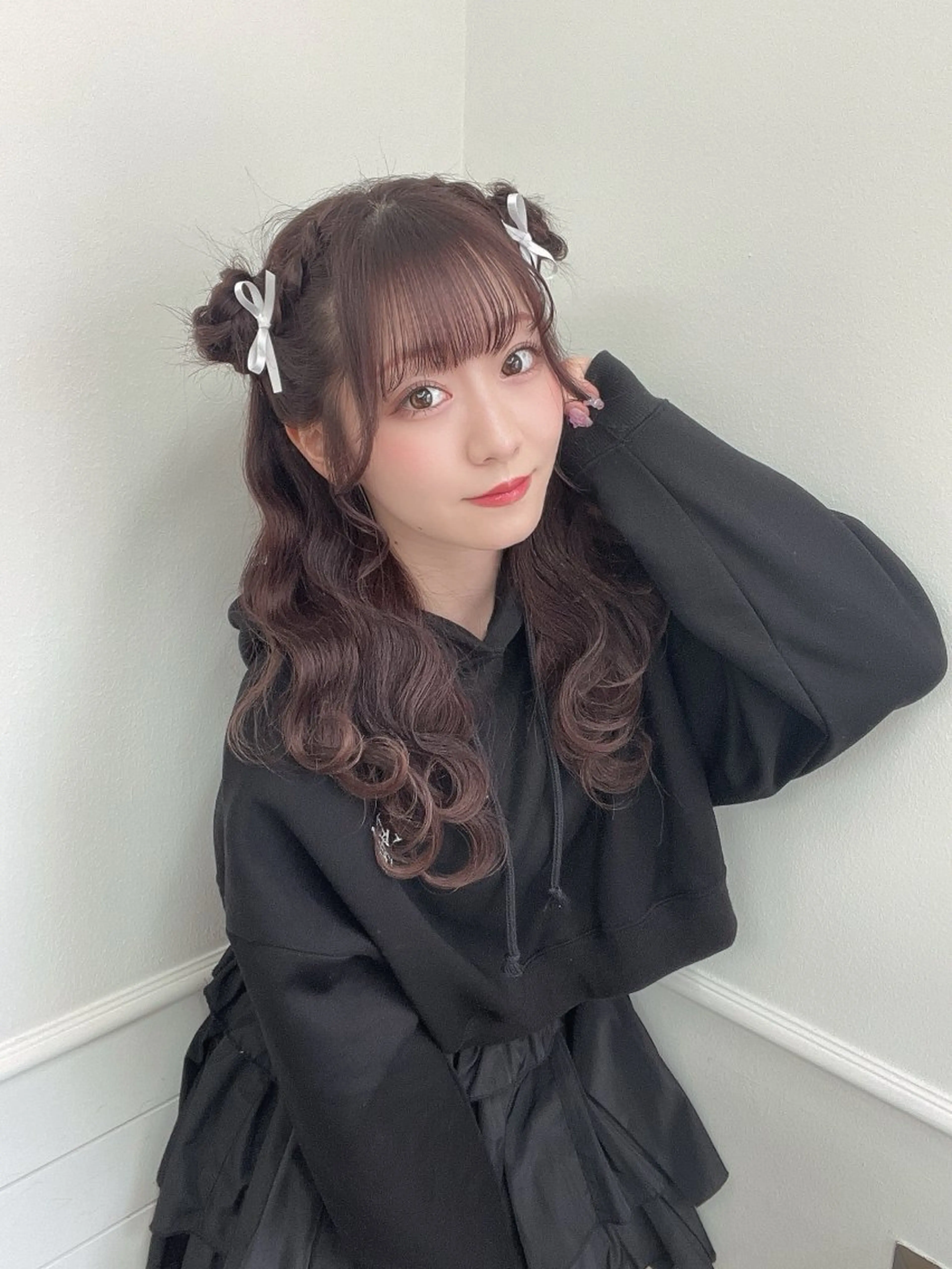 ロング ヘアアレンジ ツインテール ヘアセット 💖透明感カラー💖 坂本万由子のヘアスタイル