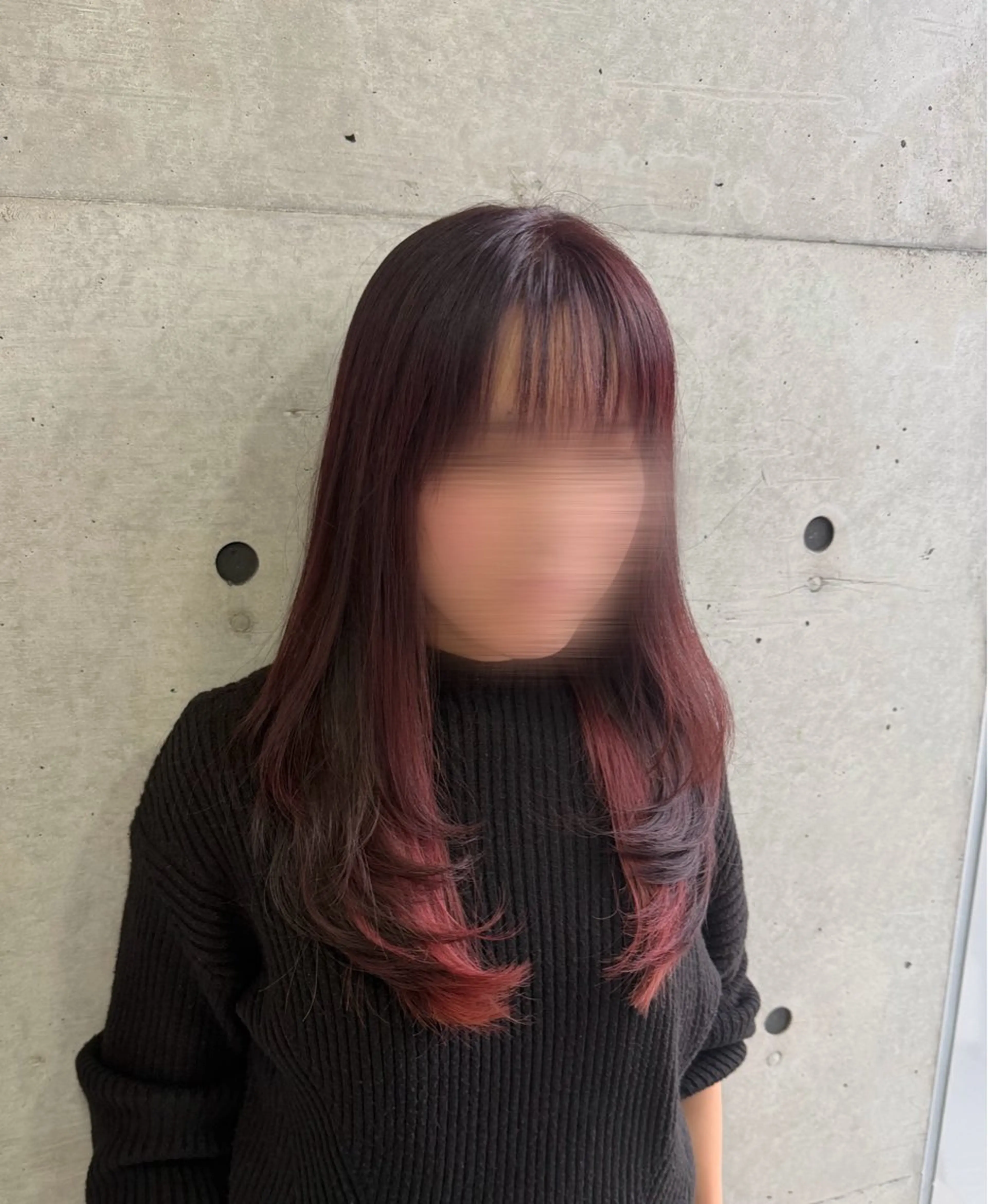 ロング カラー レッドカラー カット ヘアカラー RYUSEI/メンズ スタイル.パーマのヘアスタイル