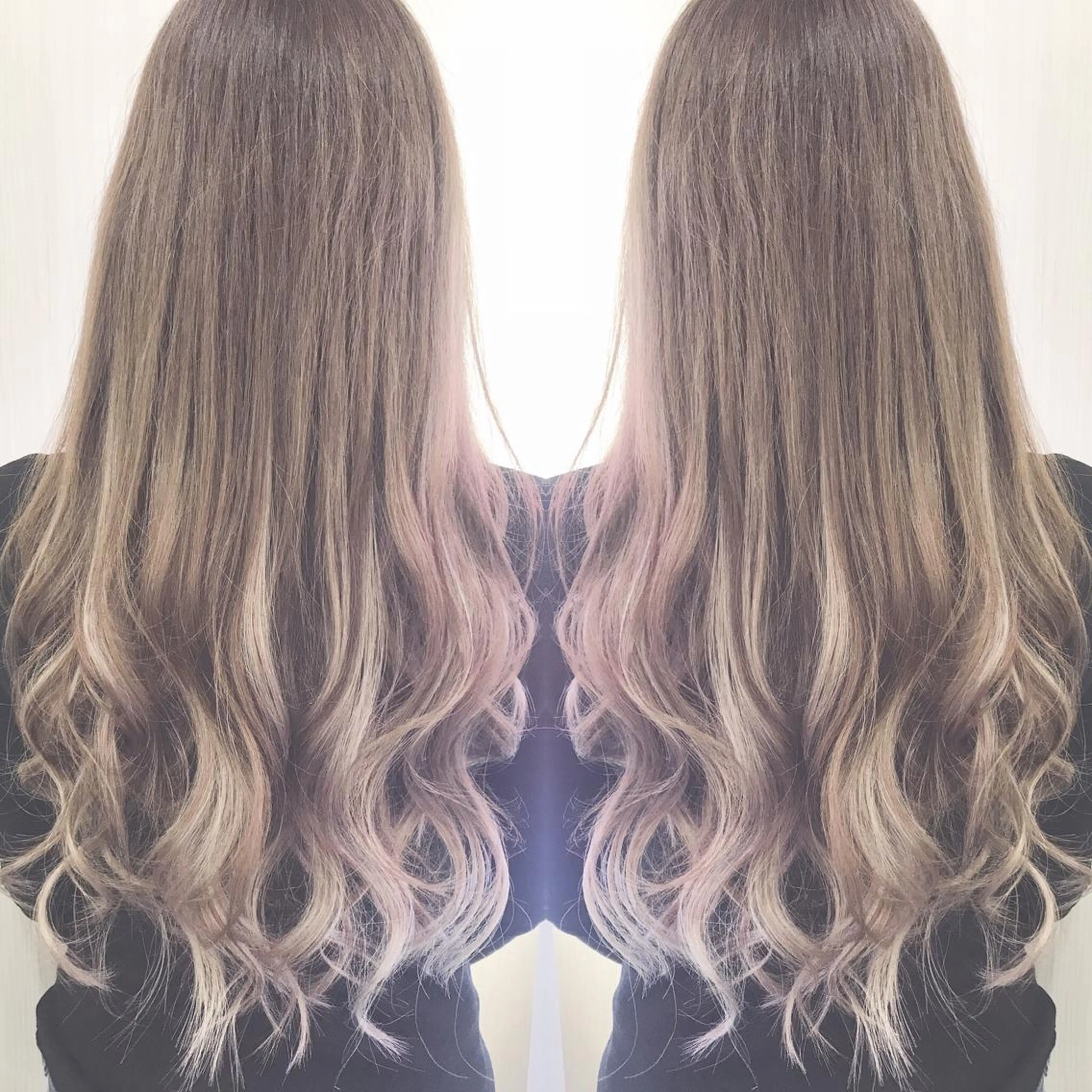 ロング れん/ハイトーン /エクステ/韓国風のヘアスタイル