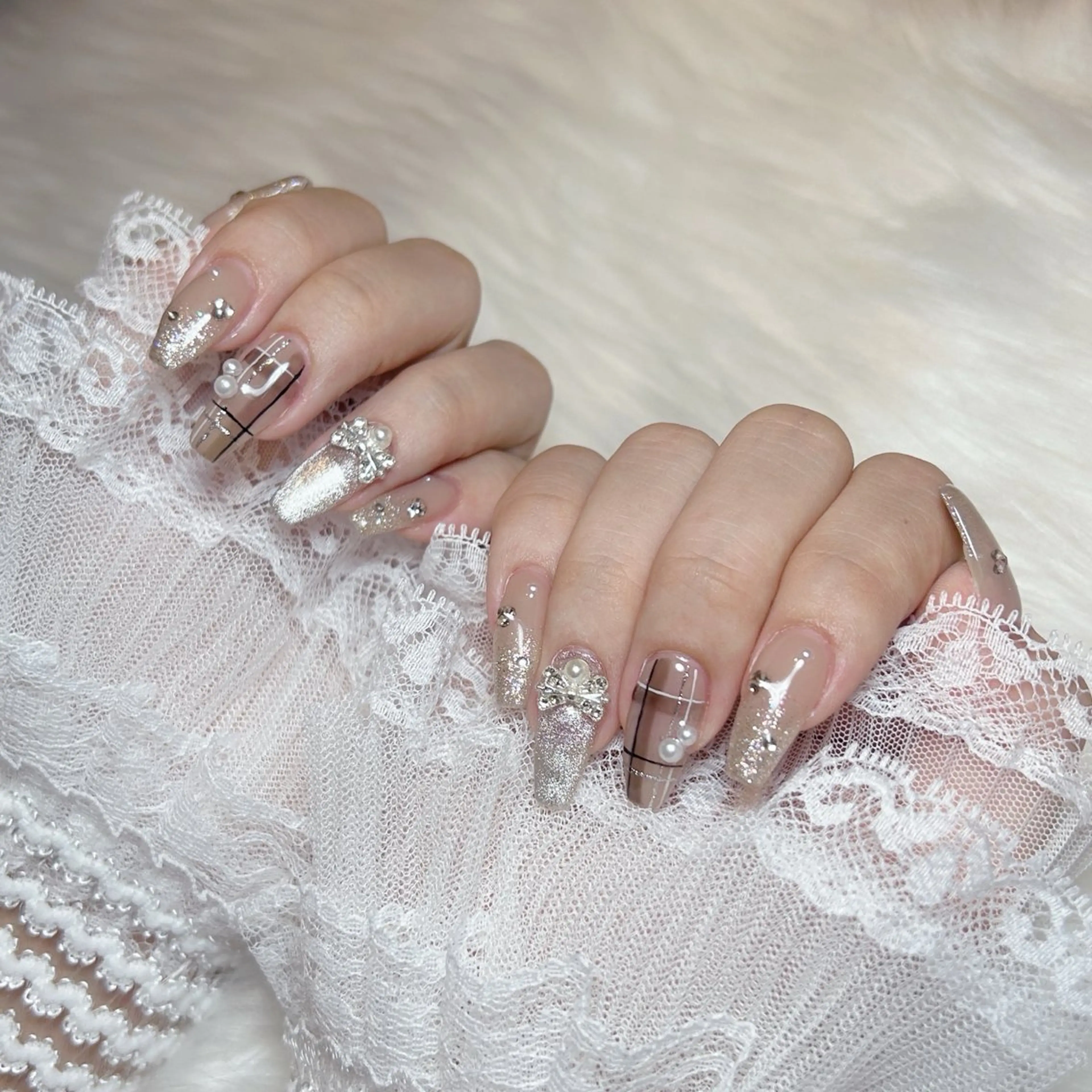 ネイル マグネットネイル ワンカラーネイル 冬ネイル Naru Kelinailのネイルデザイン