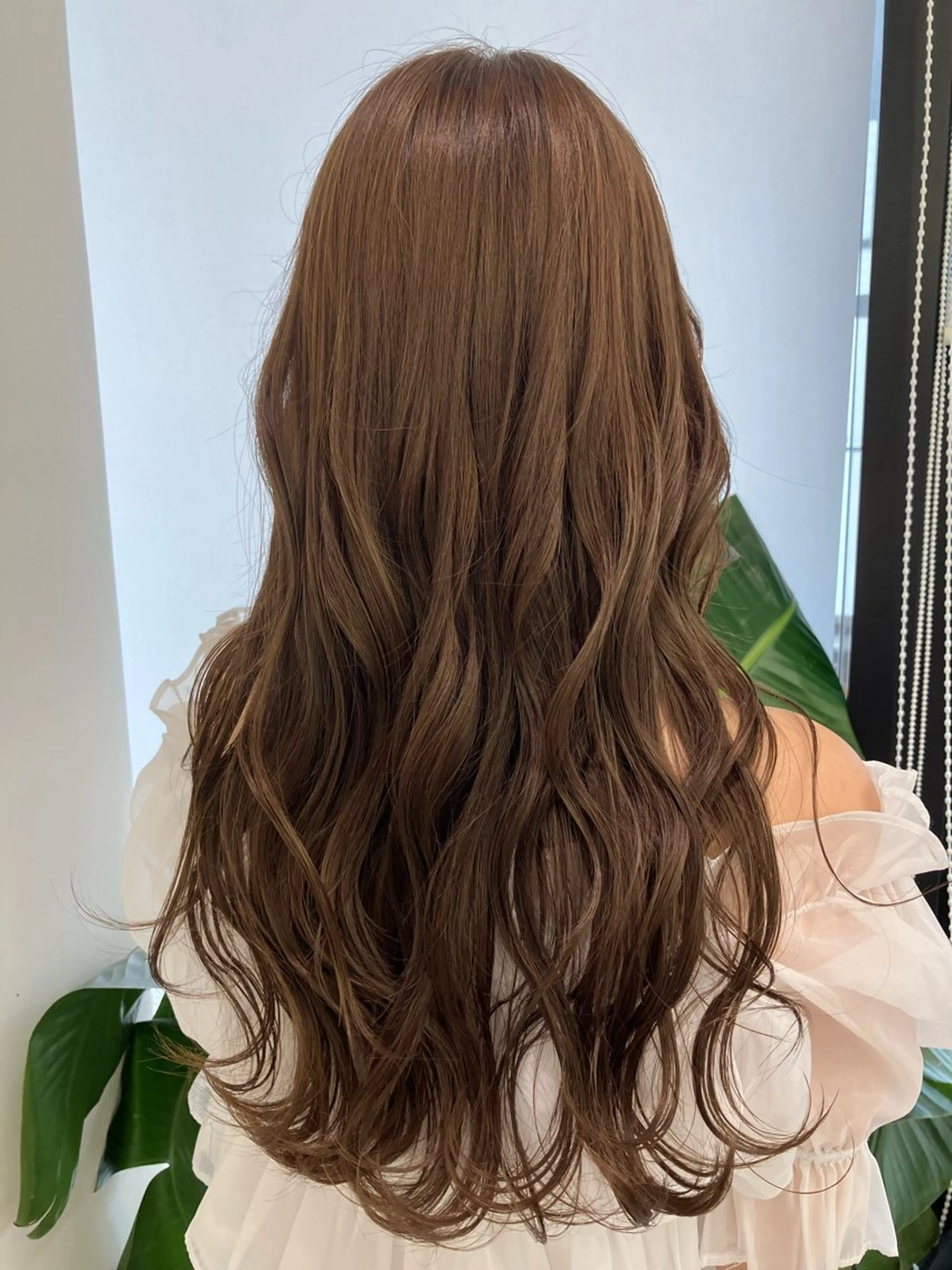 ロング カラー ブリーチ ブラウンカラー ブリーチなしカラー くせ毛 髪質改善 GOTODAY シェアサロン梅田NU茶屋町店所属・髪質改善/艶カラー 縮毛矯正/みほのヘアスタイル