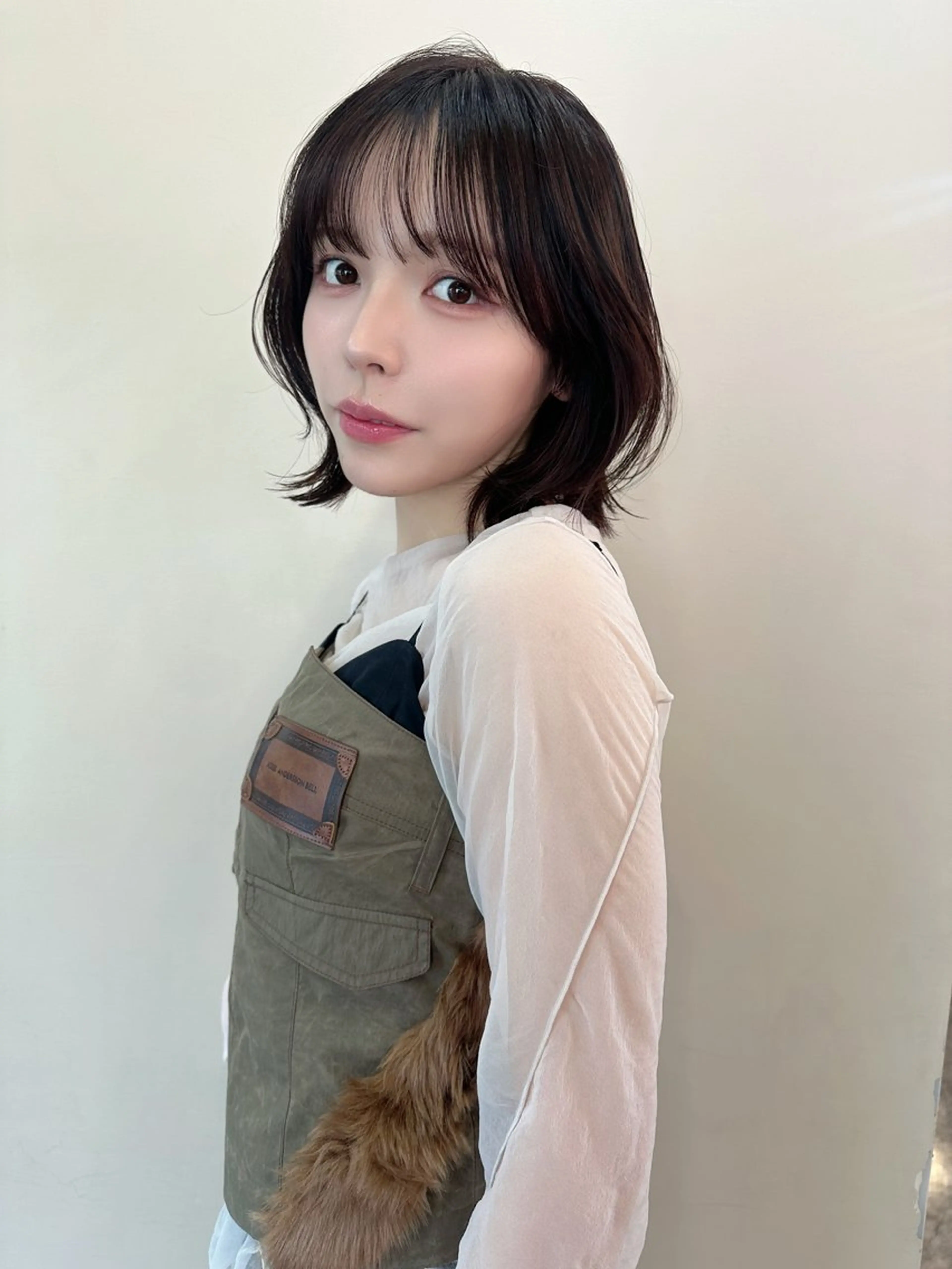 ミディアム ボブレイヤー ボブ くびれヘア くびれレイヤー レイヤーカット 鎌倉 彩のヘアスタイル