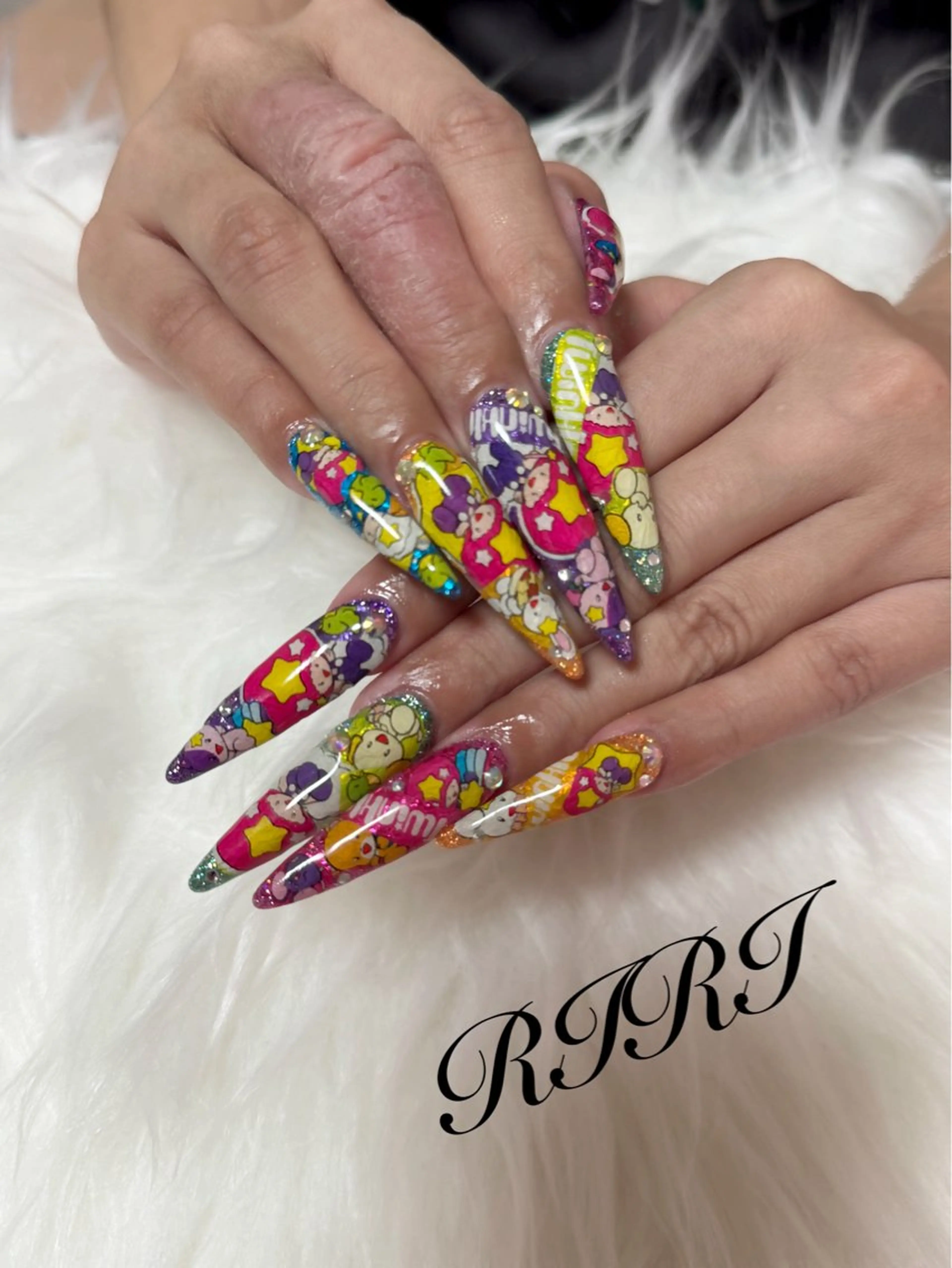 ネイル ジェルネイル ロングネイル スカルプネイル シンプルネイル バレンタイン ハンドネイル riri オーナーのネイルデザイン