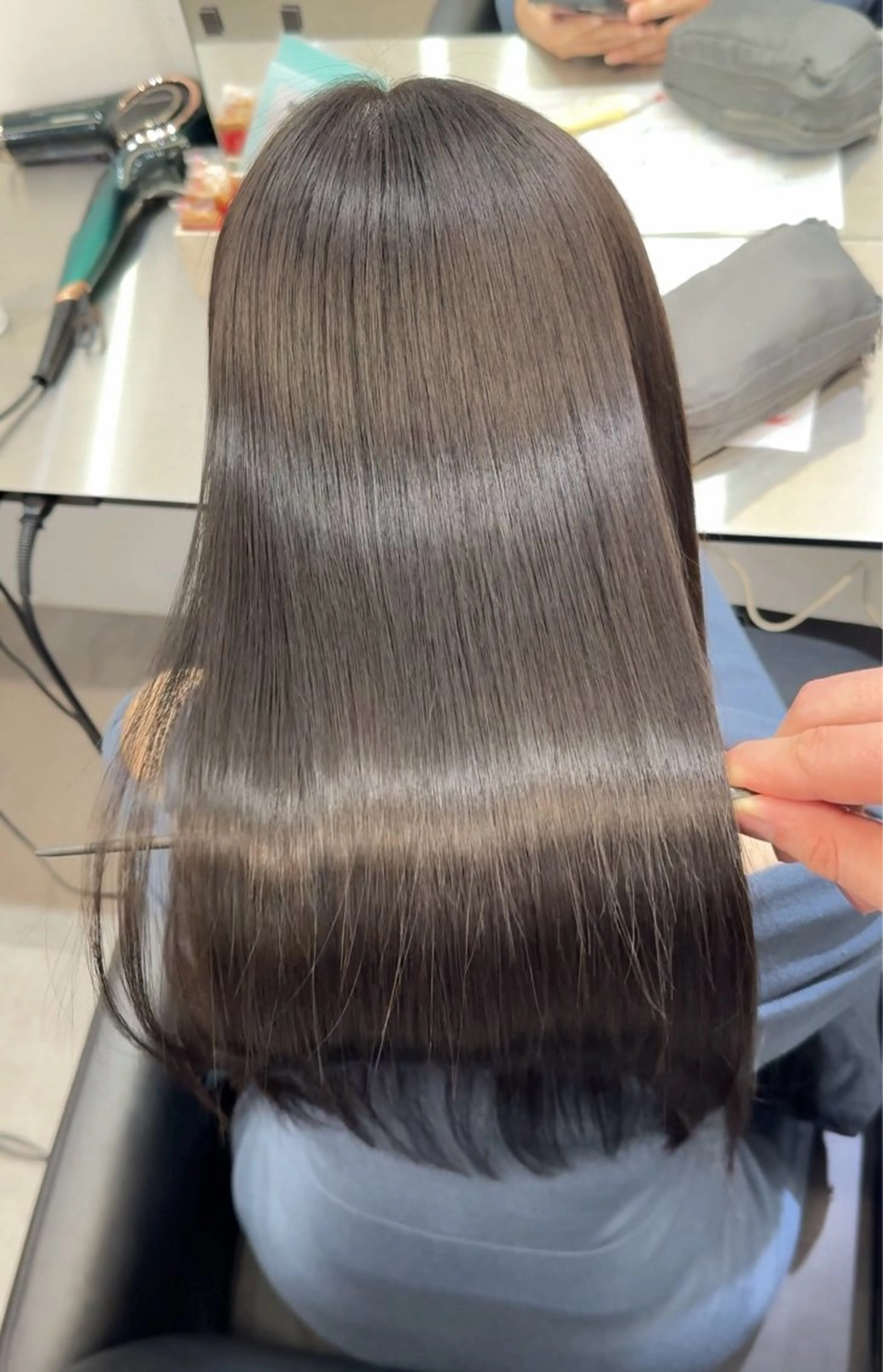 ロング カット ヘアカラー 縮毛矯正 トリートメント 髪質改善×縮毛矯正 Core 片山健太のヘアスタイル