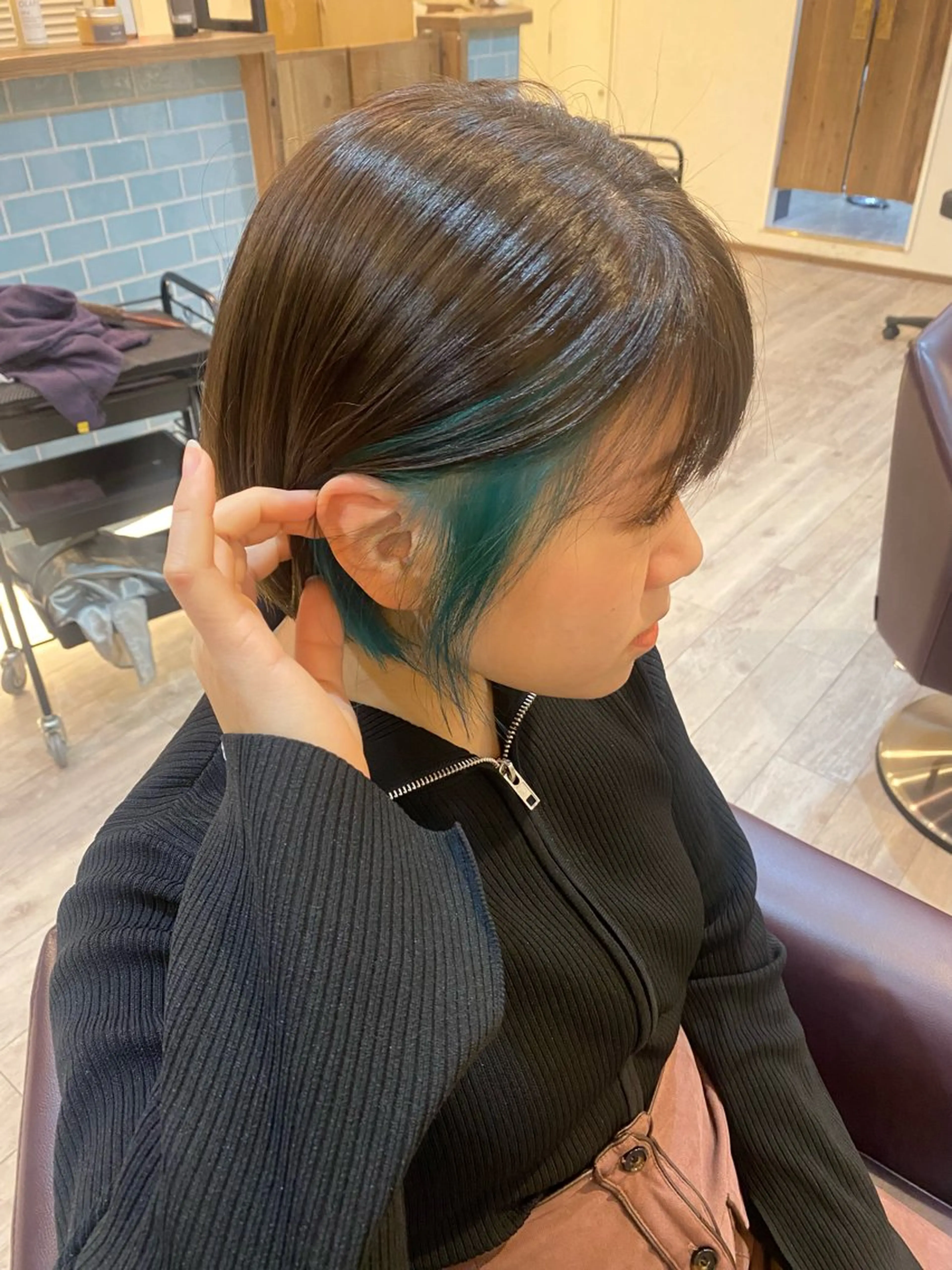 ミディアム カラー ヘアカラー 🍑 モモカ🍑のヘアスタイル