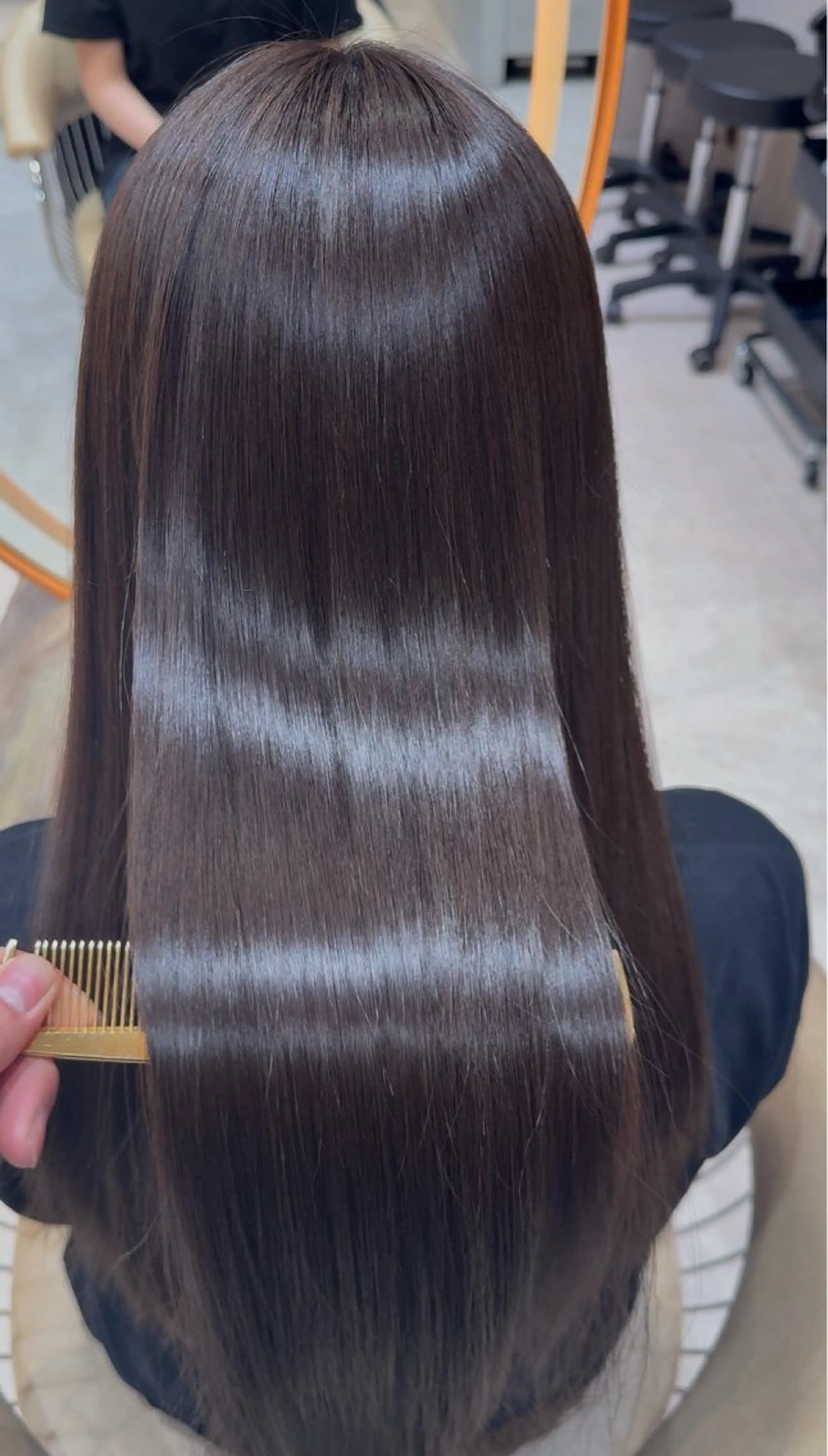 ロング 縮毛矯正/透明感/ 松葉 晃明のヘアスタイル