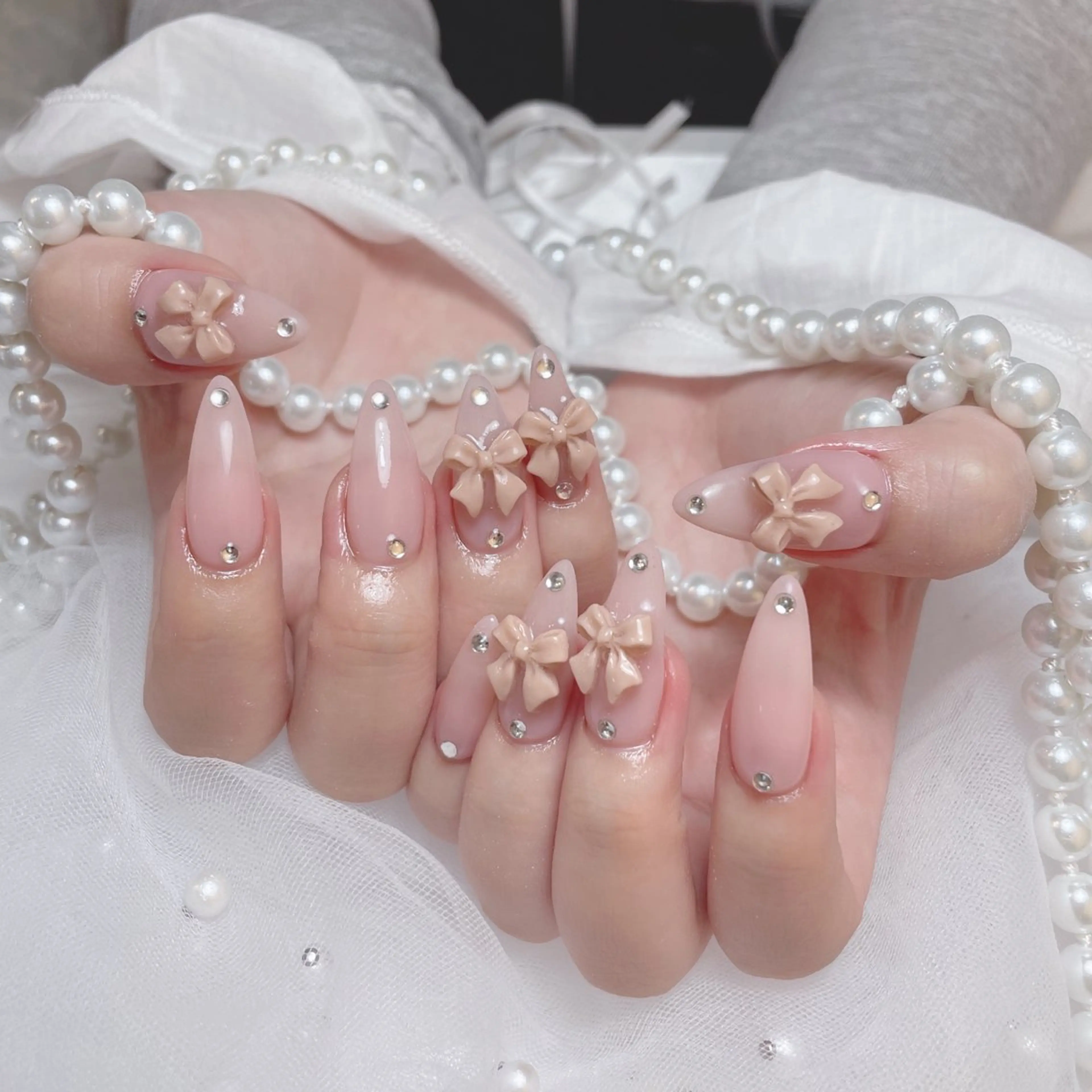 ネイル フットネイル フレンチネイル ジェルネイル ガーリー グラデーション ハンドネイル D.d Nail Moeのネイルデザイン