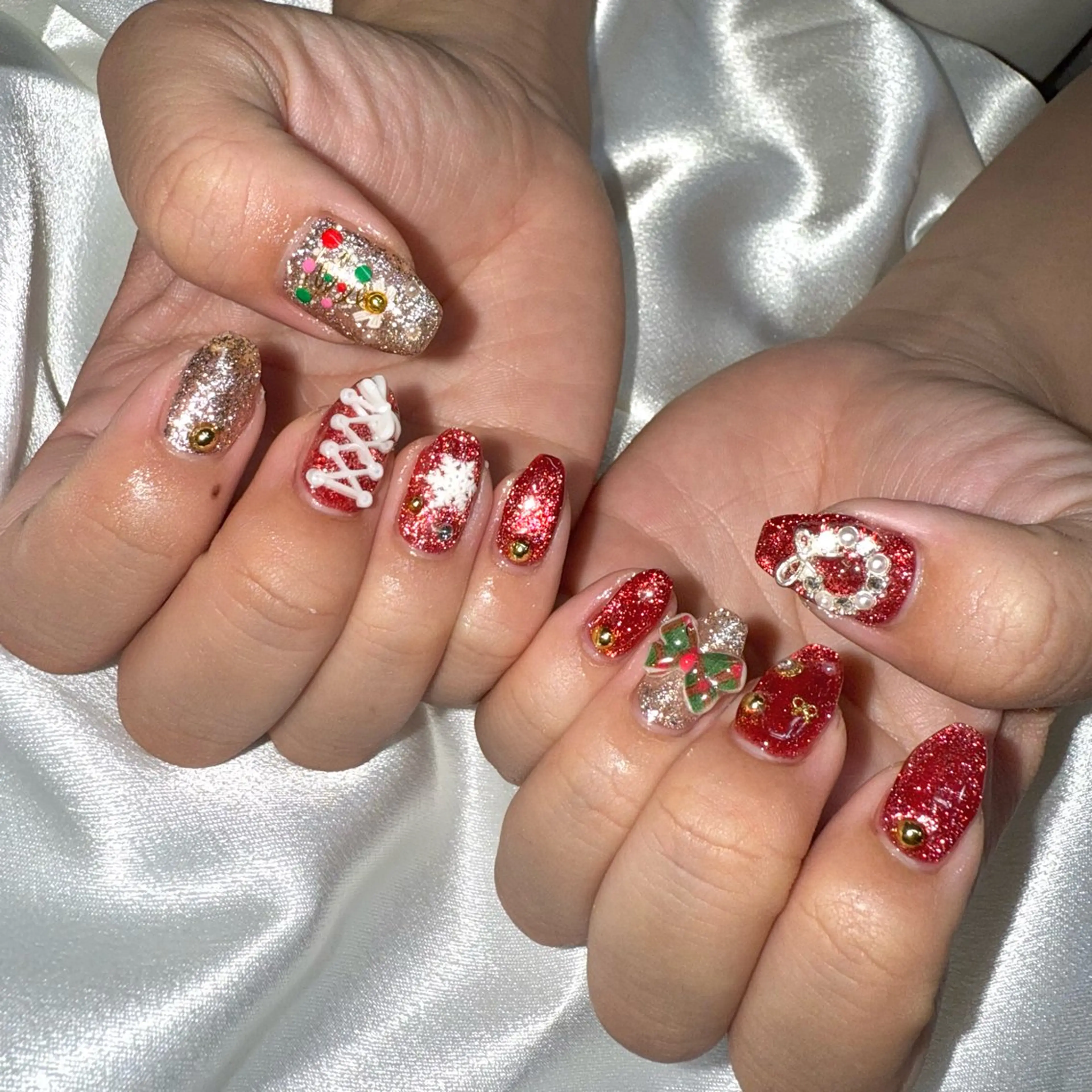 ネイル 冬ネイル クリスマス ハンドネイル ★Rinail... .のネイルデザイン