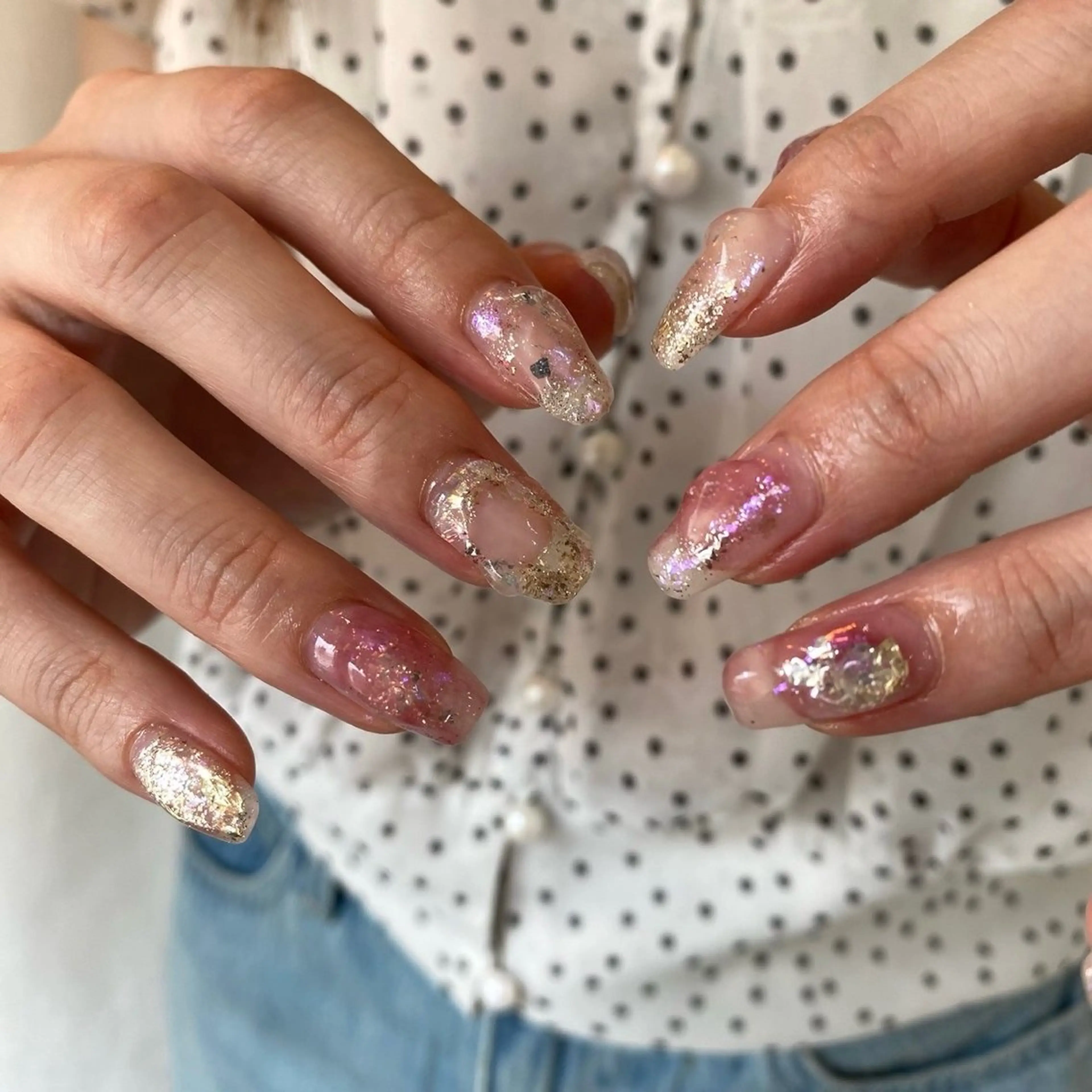 ネイル キラキラネイル ピンク ハンドネイル nail‪◯ petitnanoのネイルデザイン