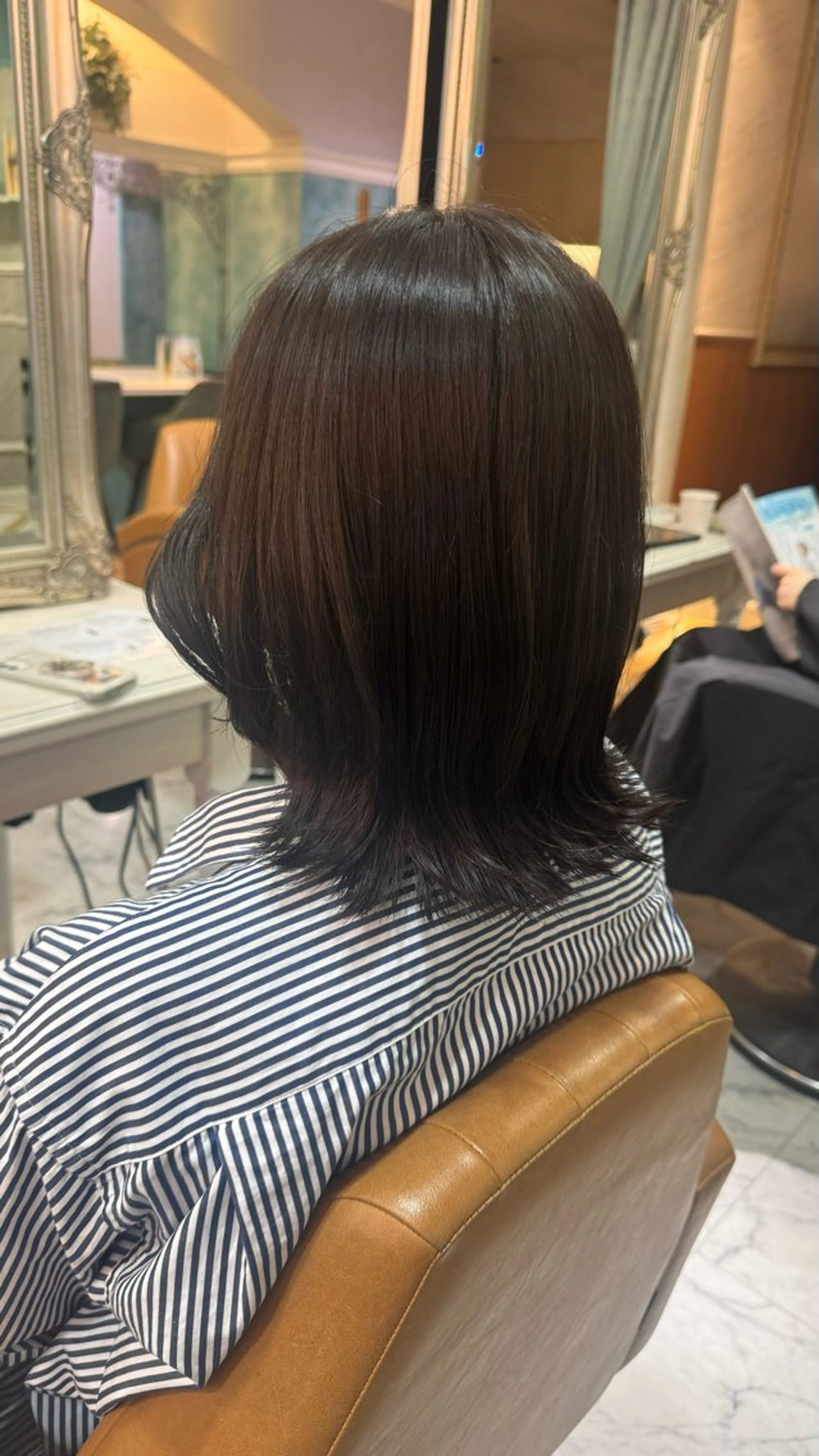 ミディアム カラー ボブ/透明感カラー /しなる🌷のヘアスタイル