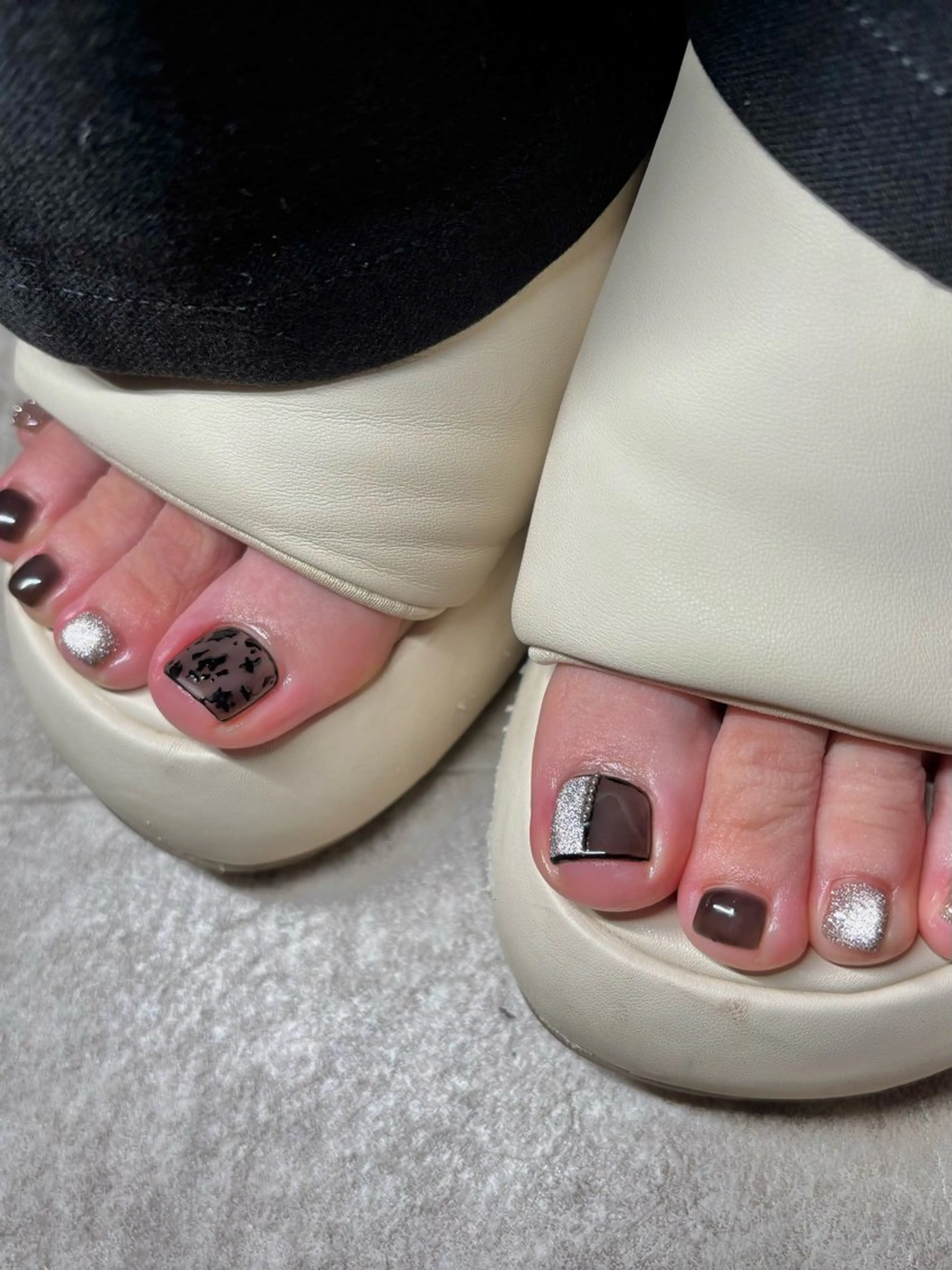 ネイル アートネイル フットネイル 持ち込み フットネイル Bianca大名店 WATANABEのネイルデザイン