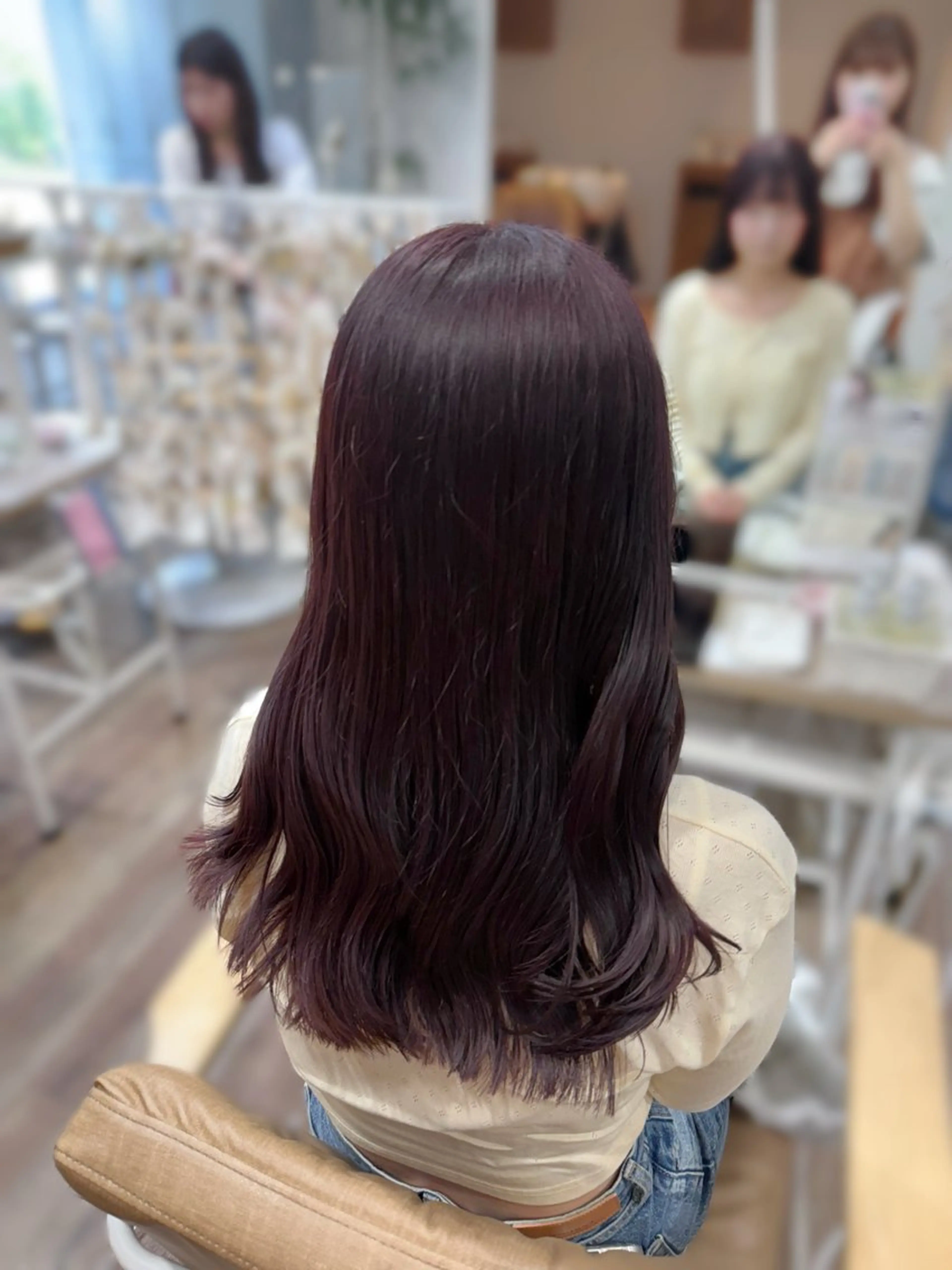 ロング カット ヘアカラー トリートメント ピンク・ラベンダー/ レイヤー/NANAのヘアスタイル