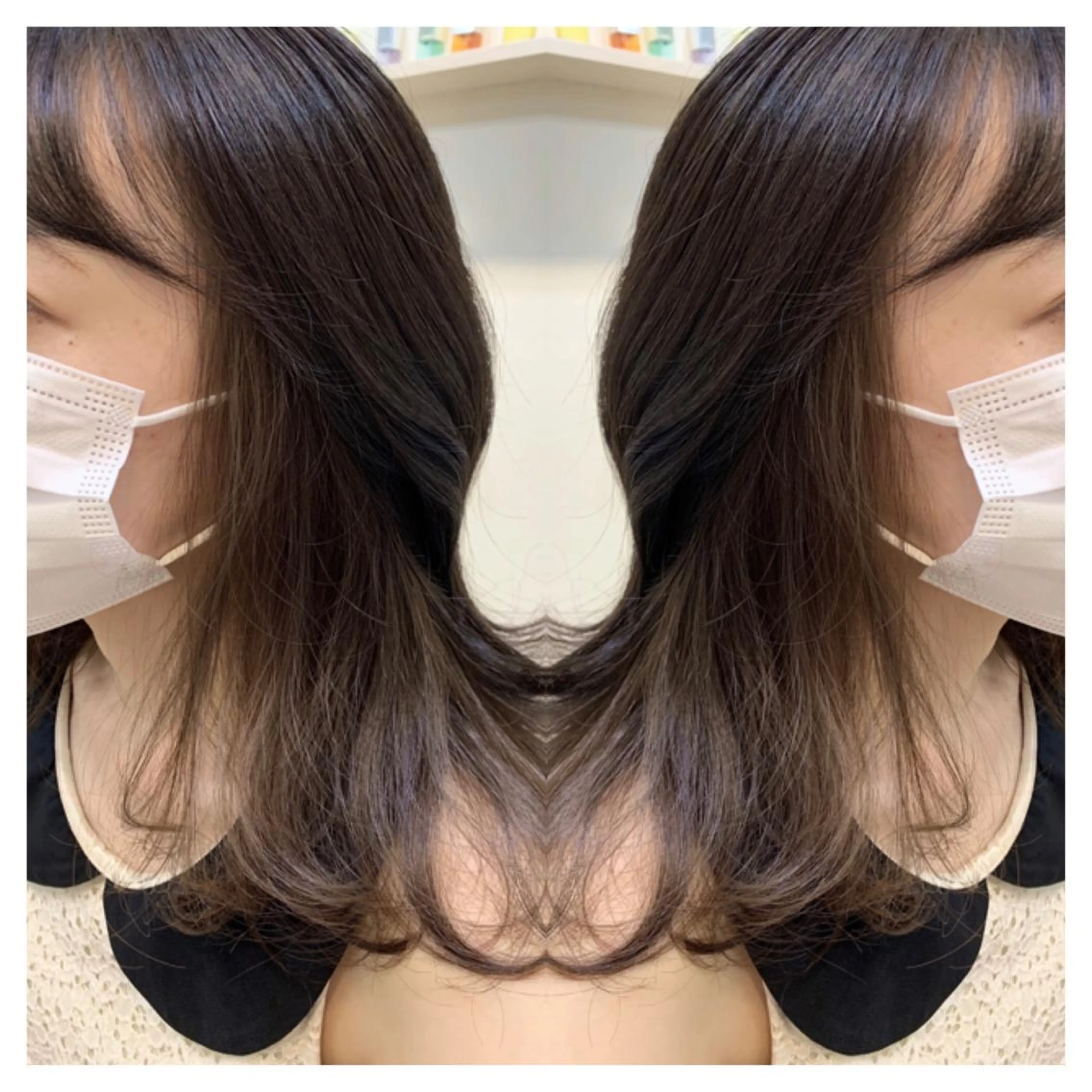 ミディアム カラー ヘアカラー トリートメント 村山 茉衣のヘアスタイル