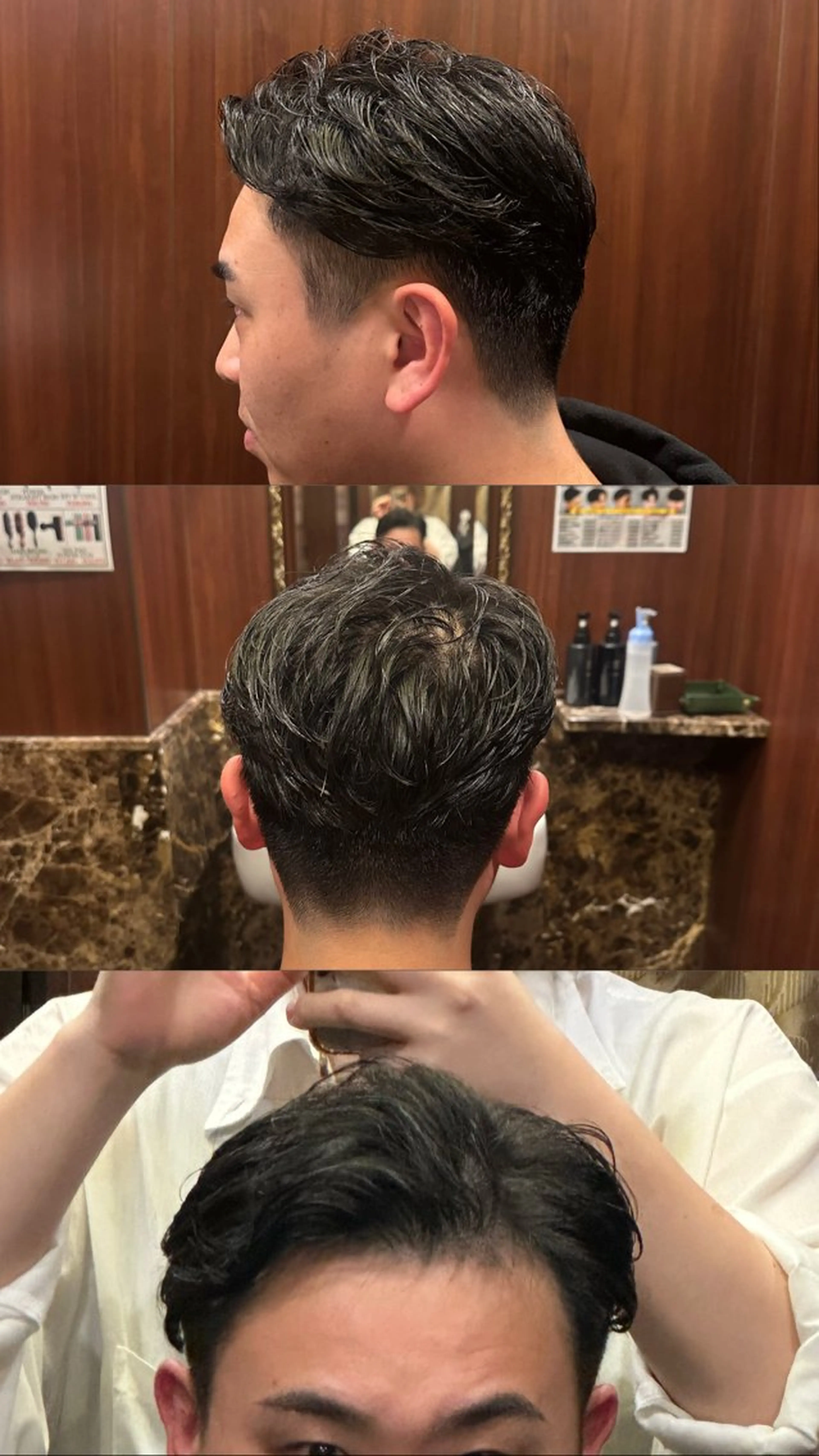 メンズ センターパート メンズパーマ 濵田 幸実のヘアスタイル