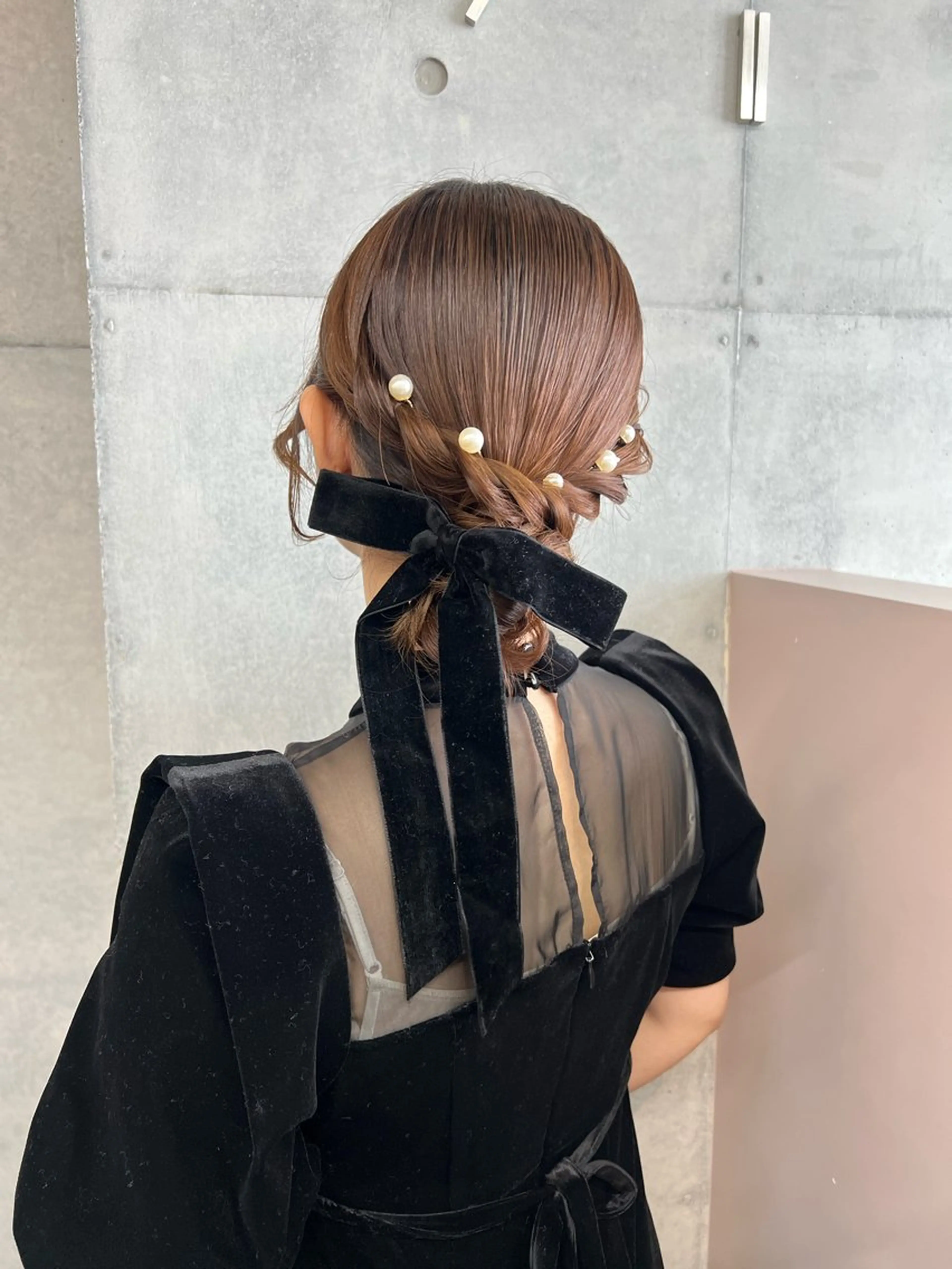 ロング ヘアアレンジ ヘアセット カコ/レイヤーカット ヘアアレンジのヘアスタイル