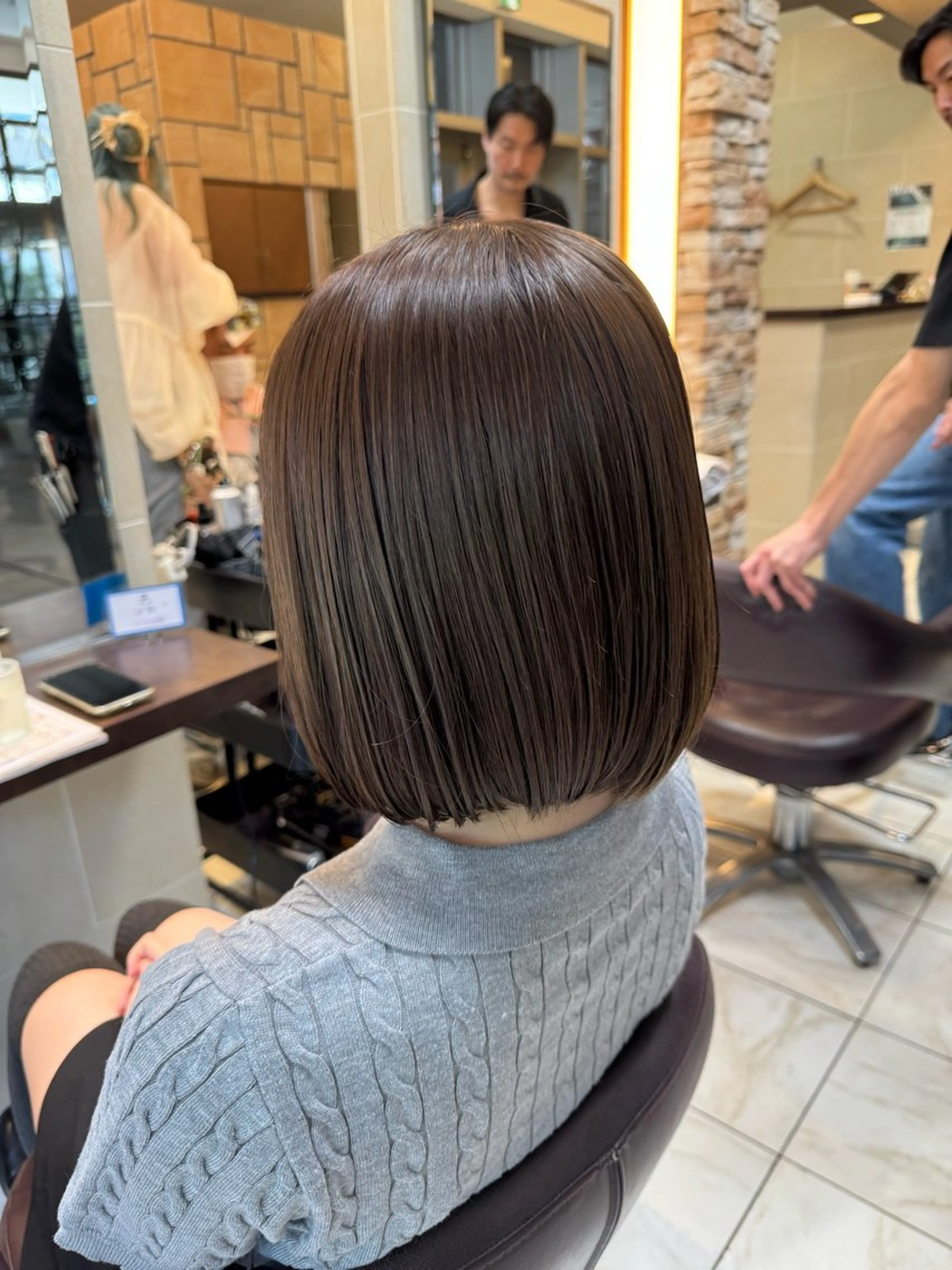 ミディアム カット ヘアカラー トリートメント ⭐️透明感カラー/ パーマ⭐️宮野翔のヘアスタイル