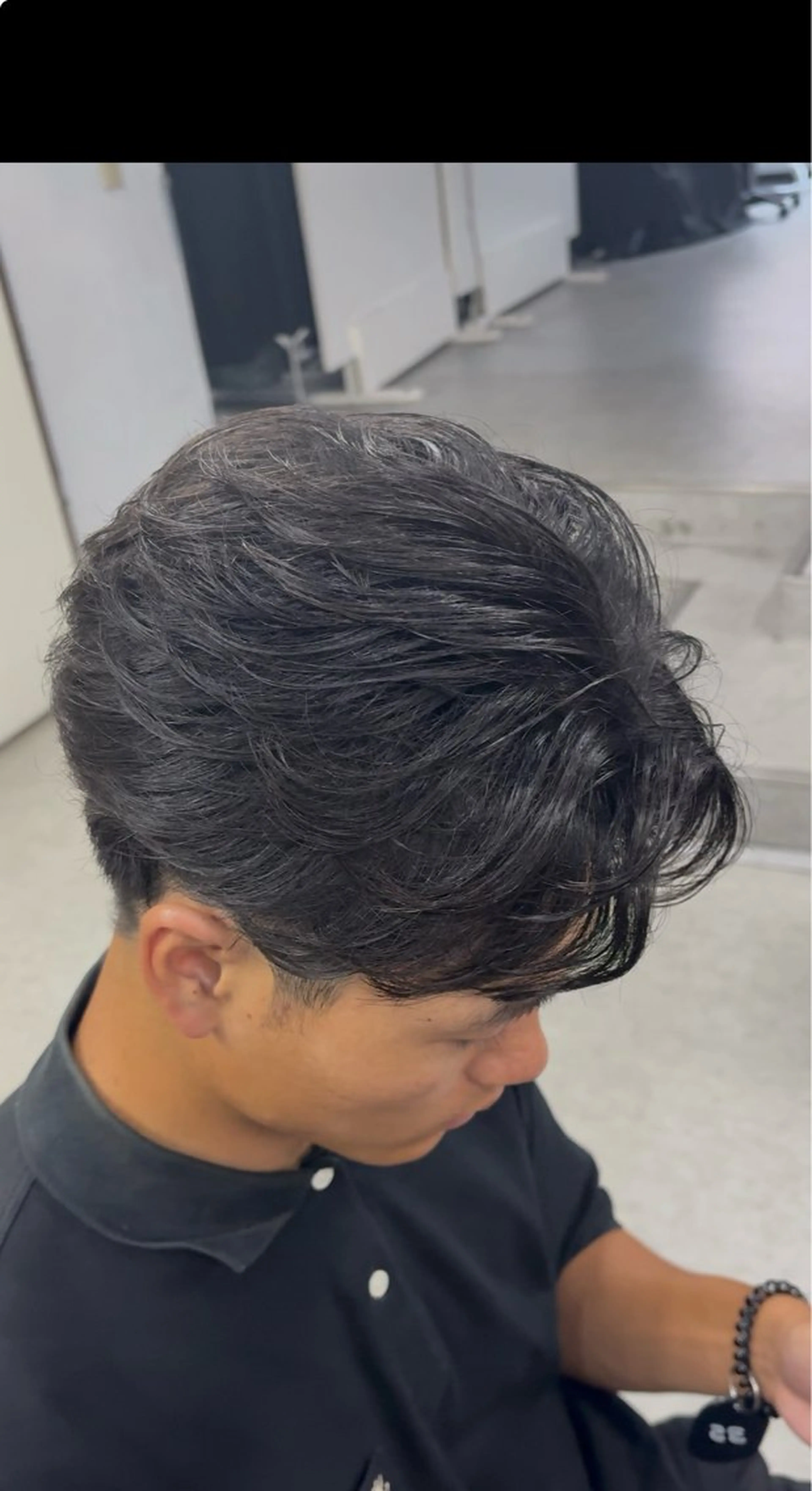パーマ メンズ センターパート フェザーパーマ メンズハイライト メンズメッシュ マッシュ センターパート/フェ ザー🔥SHUYAのヘアスタイル