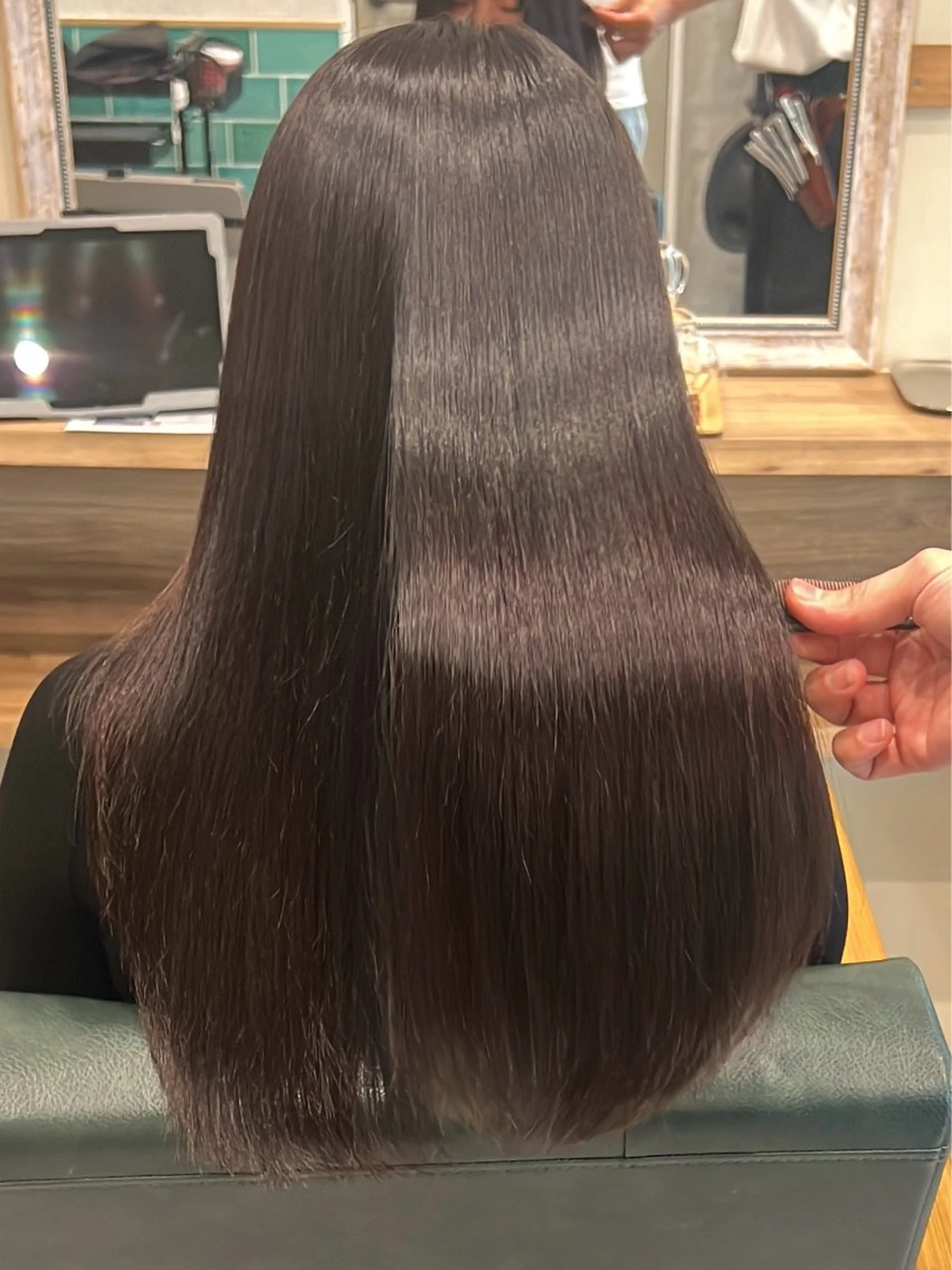 ロング ブリーチ/ストレート ダブルカラーtetoのヘアスタイル