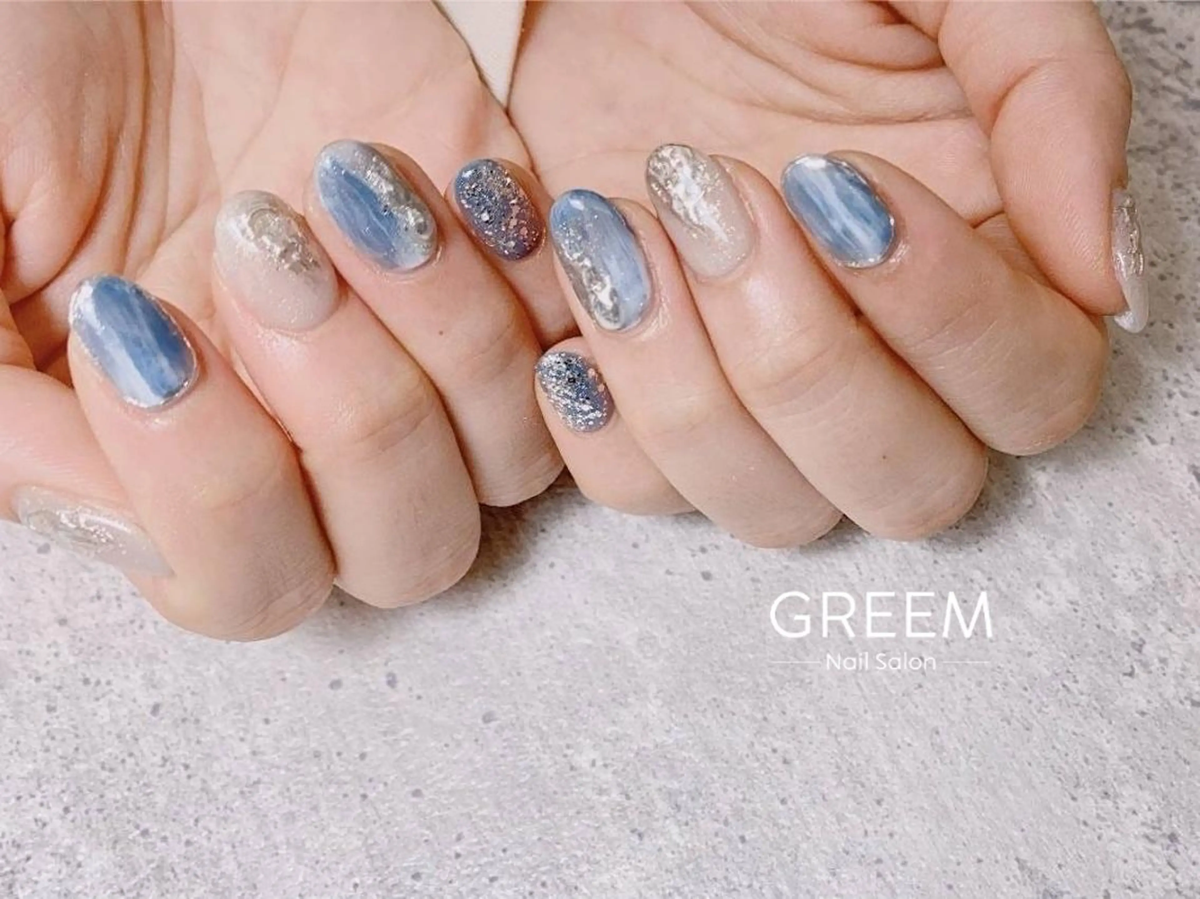 ネイル ジェルネイル キラキラネイル マグネットネイル ニュアンスネイル パラジェル ハンドネイル GREEM グリームのネイルデザイン